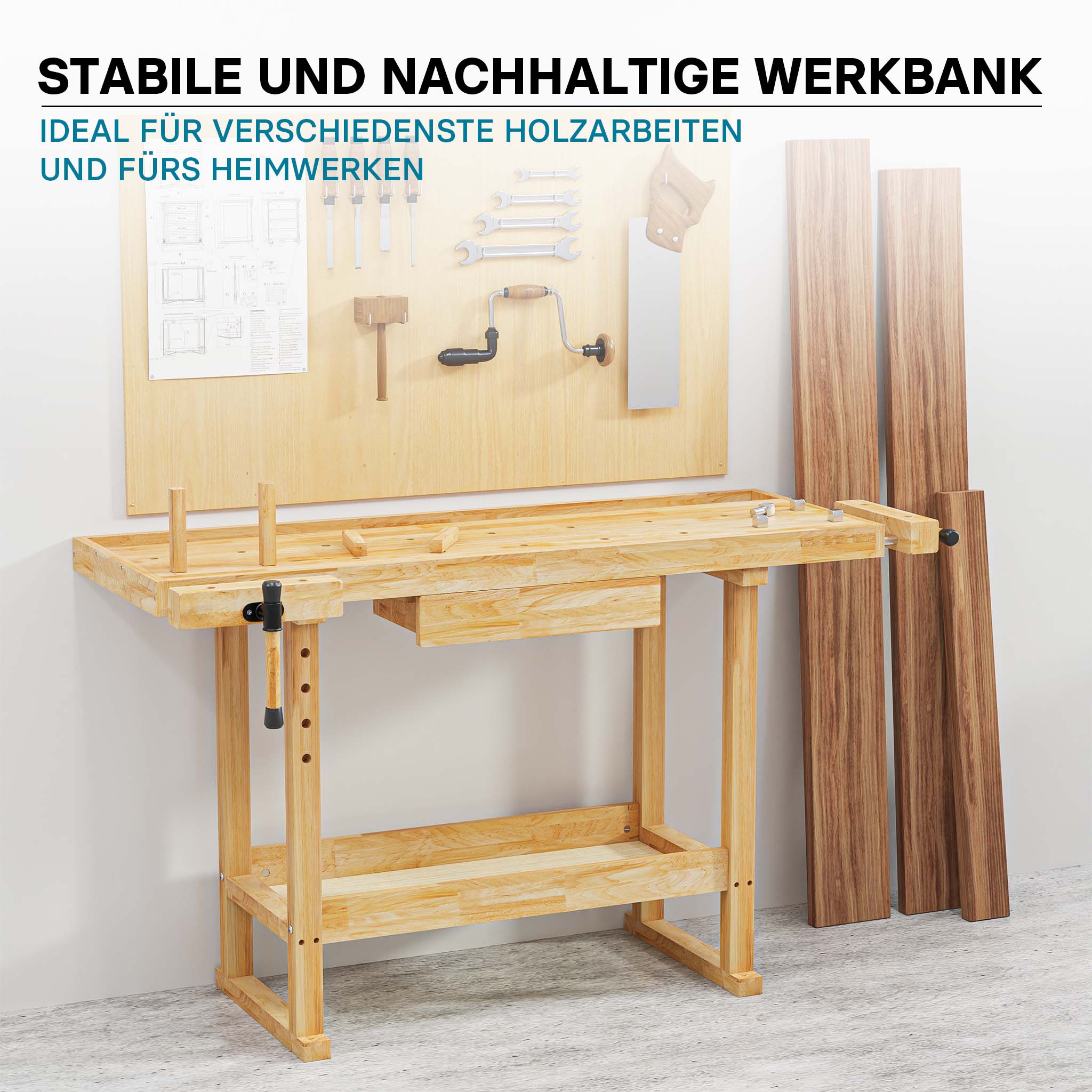almacenaje escritorio madera en Banco de Trabajo Ajustable Compras en Línea
