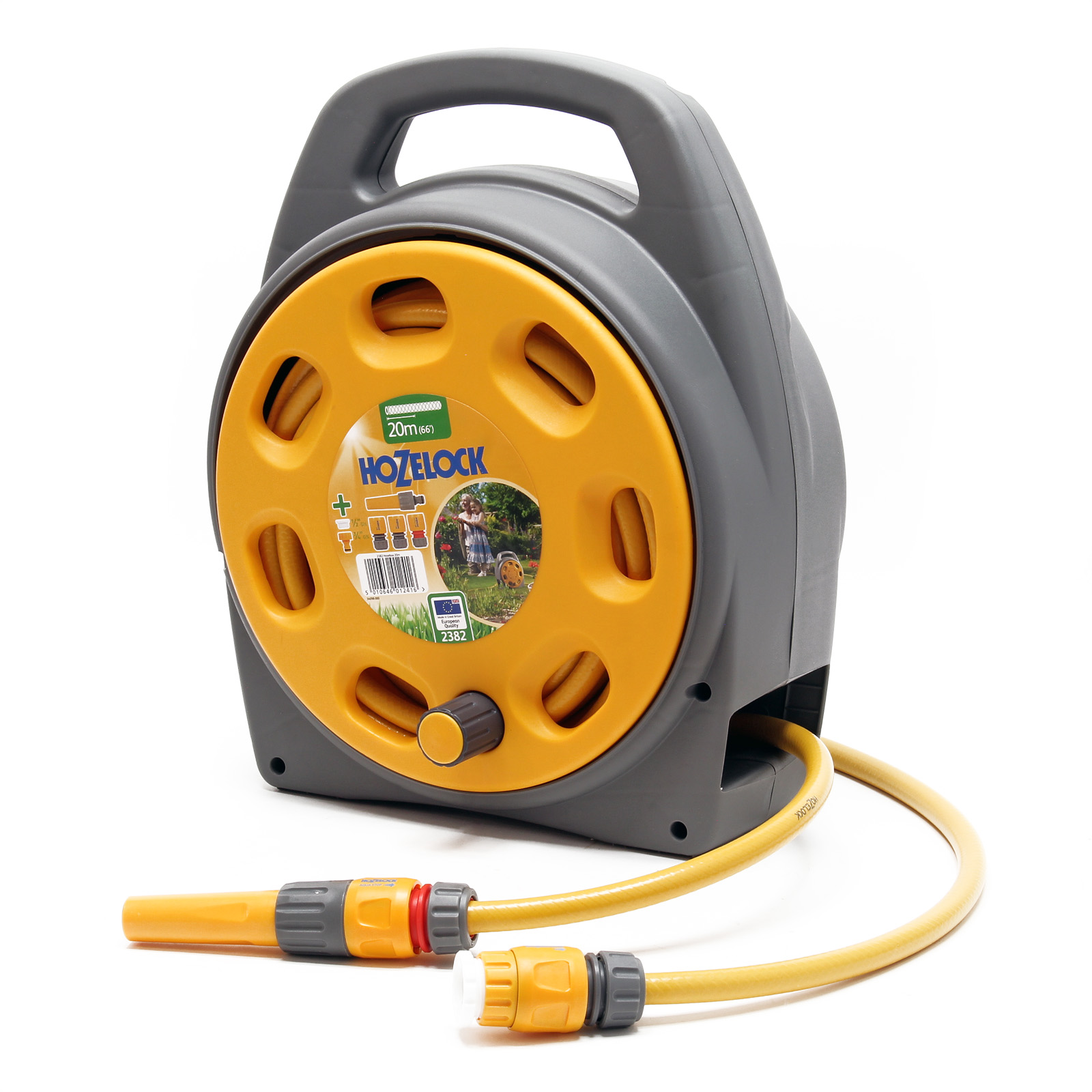 Hozelock Hose Box with 20 m (Ø 12.5 mm) Hose, Steplessly Adjustable, Incl.  Accessories