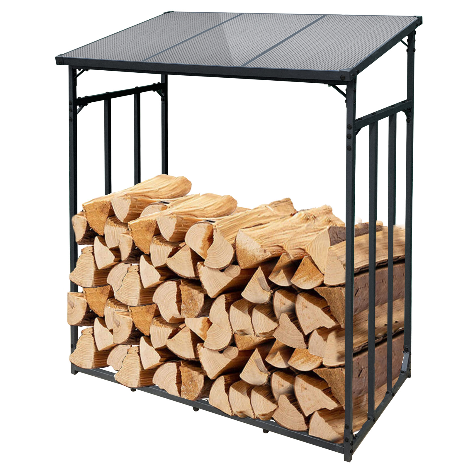 Support bois de chauffage en acier de conception moderne pour cheminée
