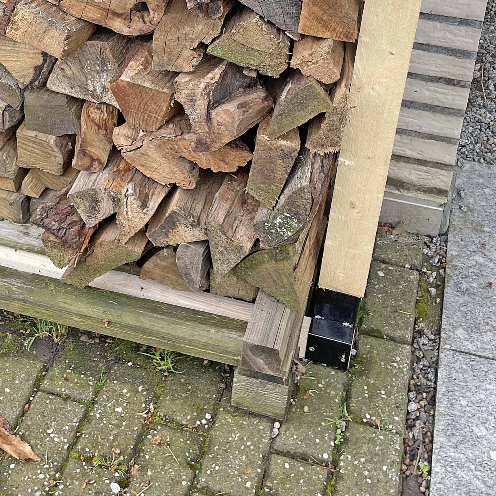 Holzstapelhilfe Stapelhilfe 2 Stück Holzstapelhalter Kaminholz