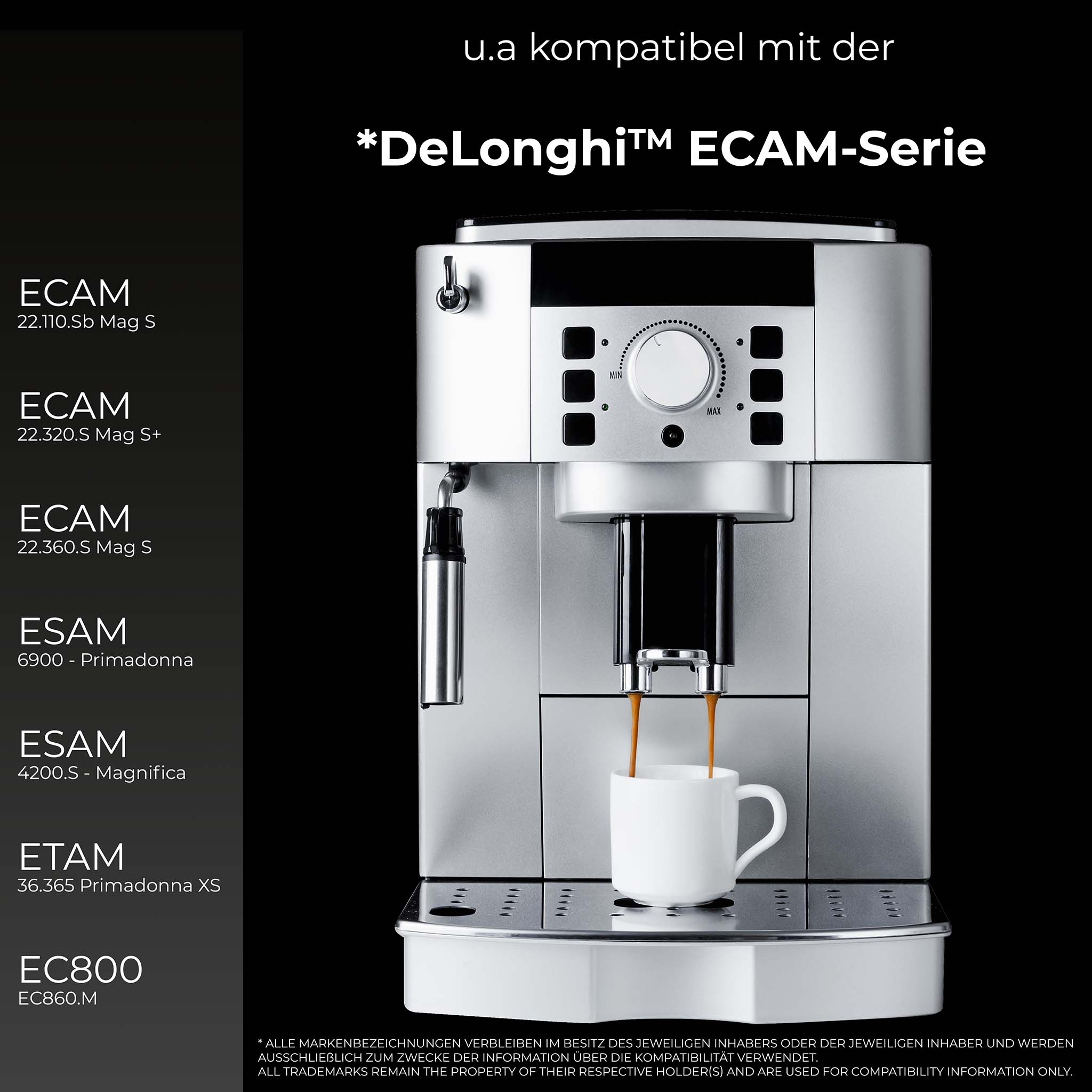 Wiltec 4x CMF006 Kit Filtre Machine à café Filtration Delonghi DLSC002