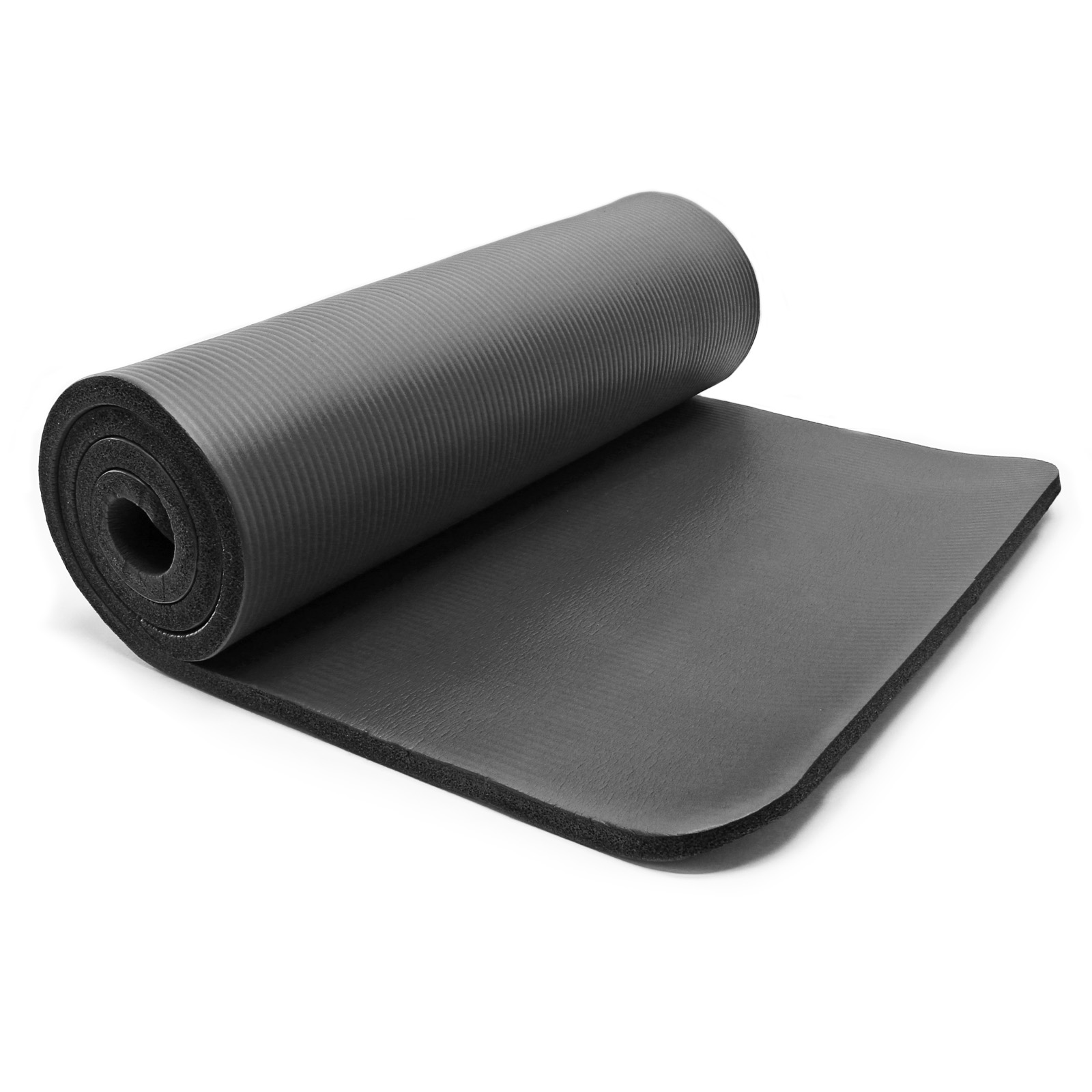 Yogamatte schwarz 190x100x1.5cm Gymnastikmatte Bodenmatte Sportmatte