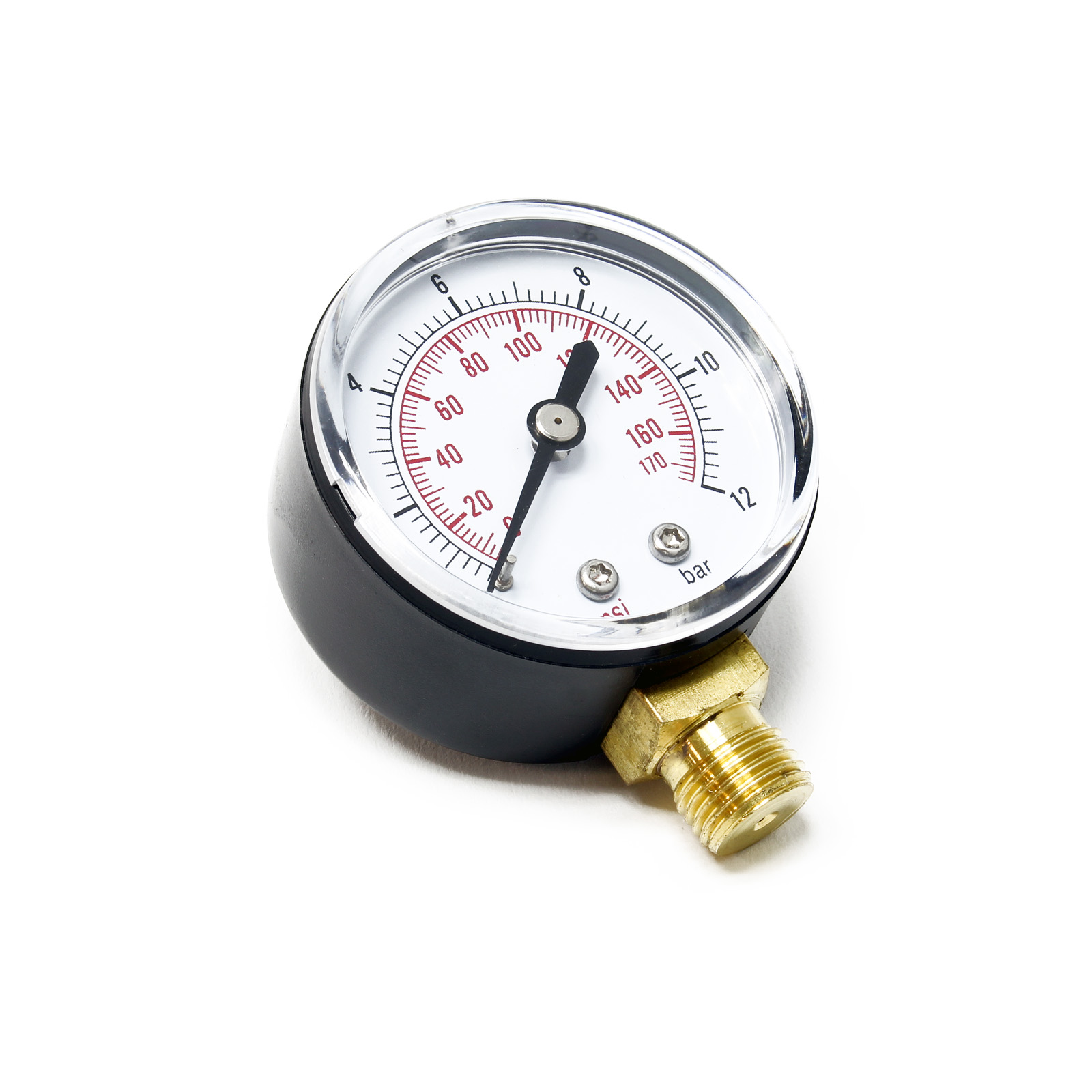 Druckanzeige Druckbehälter/ Manometer radial DN8 (1/4") 12.9mm 0-12bar