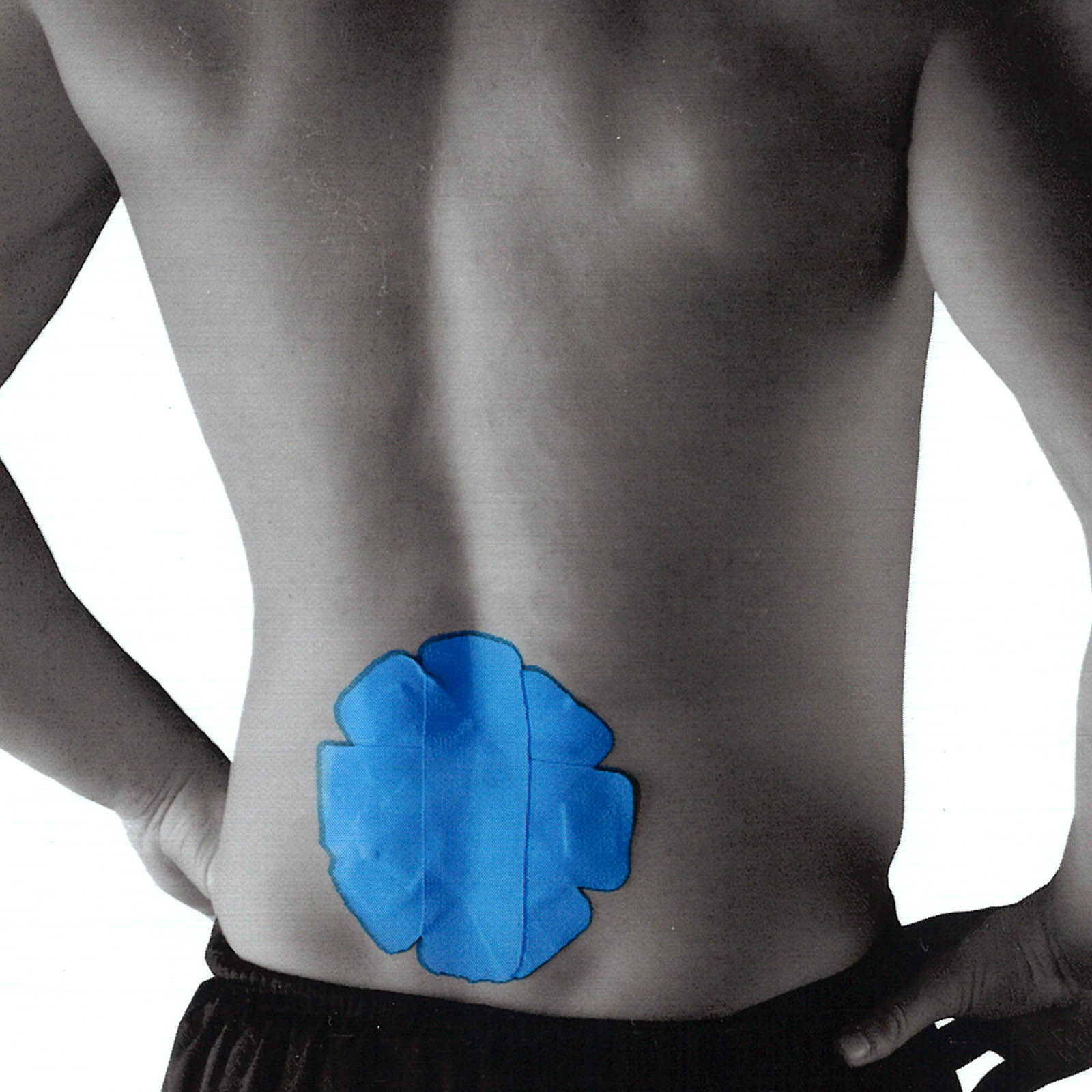 LUXTRI Kinesiologie-Tape 4 Streifen Precut Rücken Sporttape Blau
