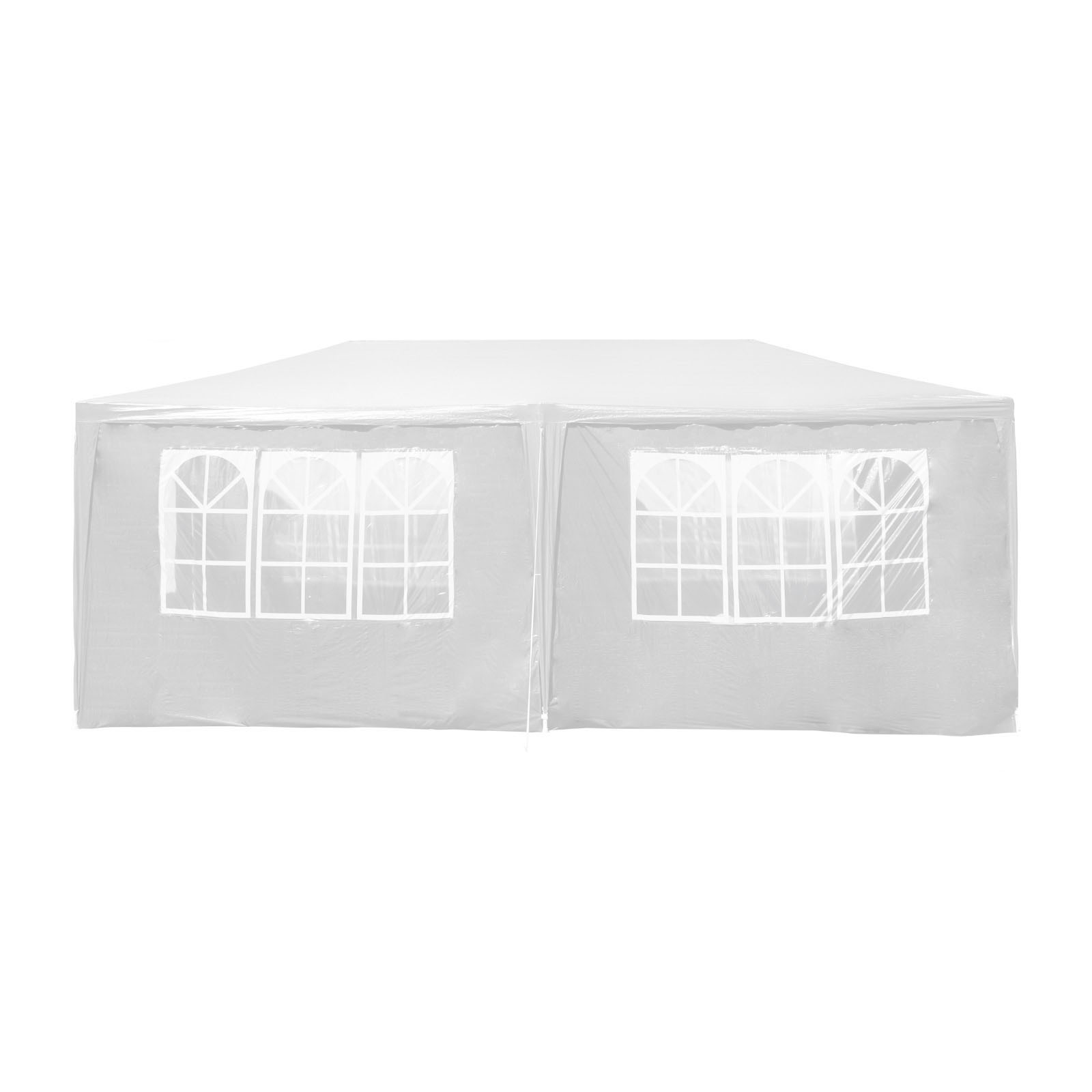 Toboli Pavillon 3x6m, Weiß, 6 Seitenteile, Wasserdicht, UV-Schutz 50+