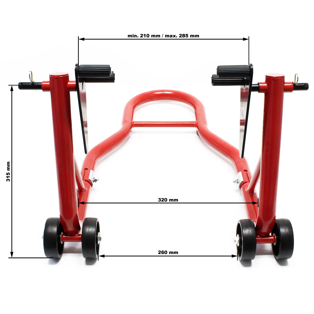 Béquille d'atelier pour moto support roue élévateur levage stand range lift  fourche