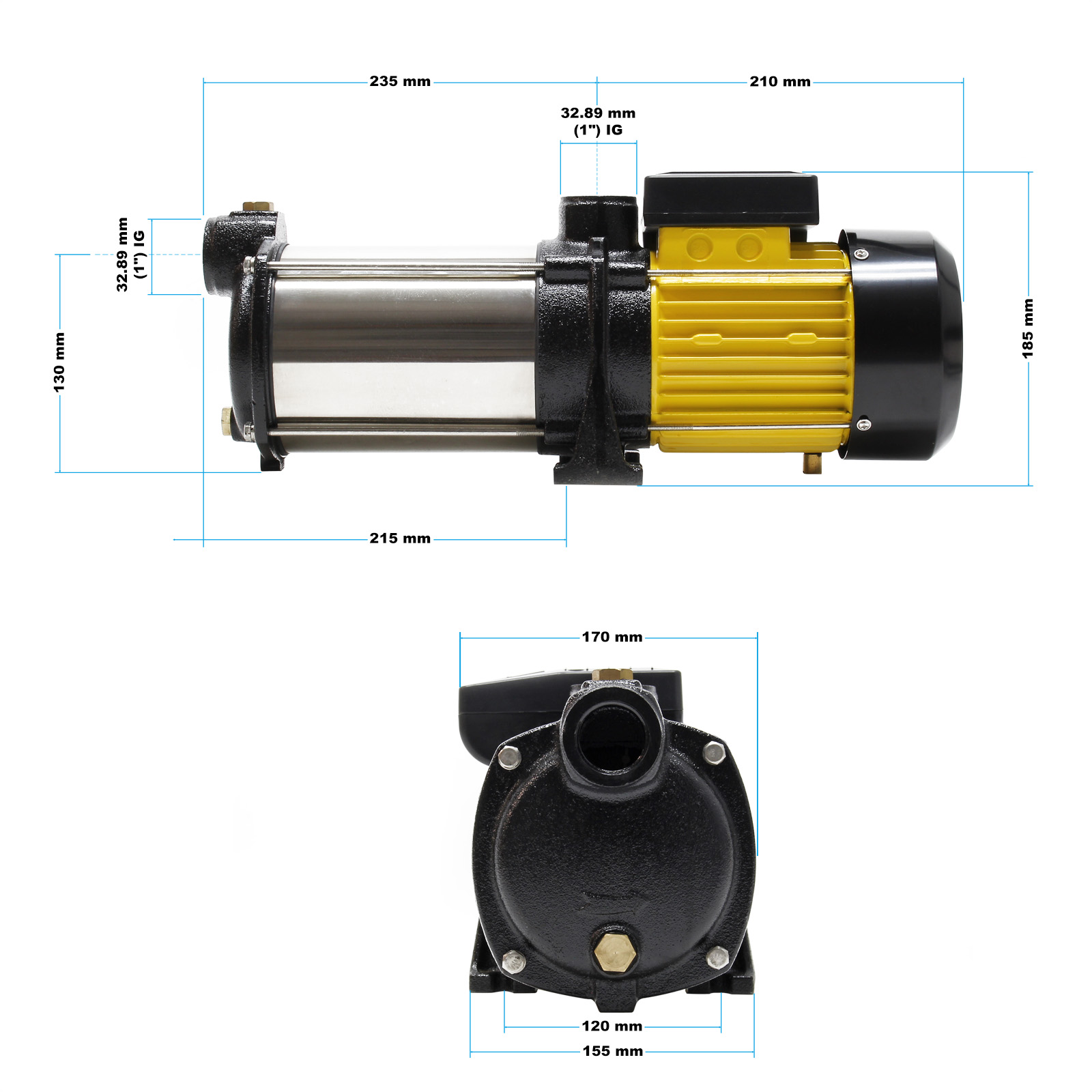 Large flow of high lift small pump Centrifugal pump Jet pump 385motor water pump 