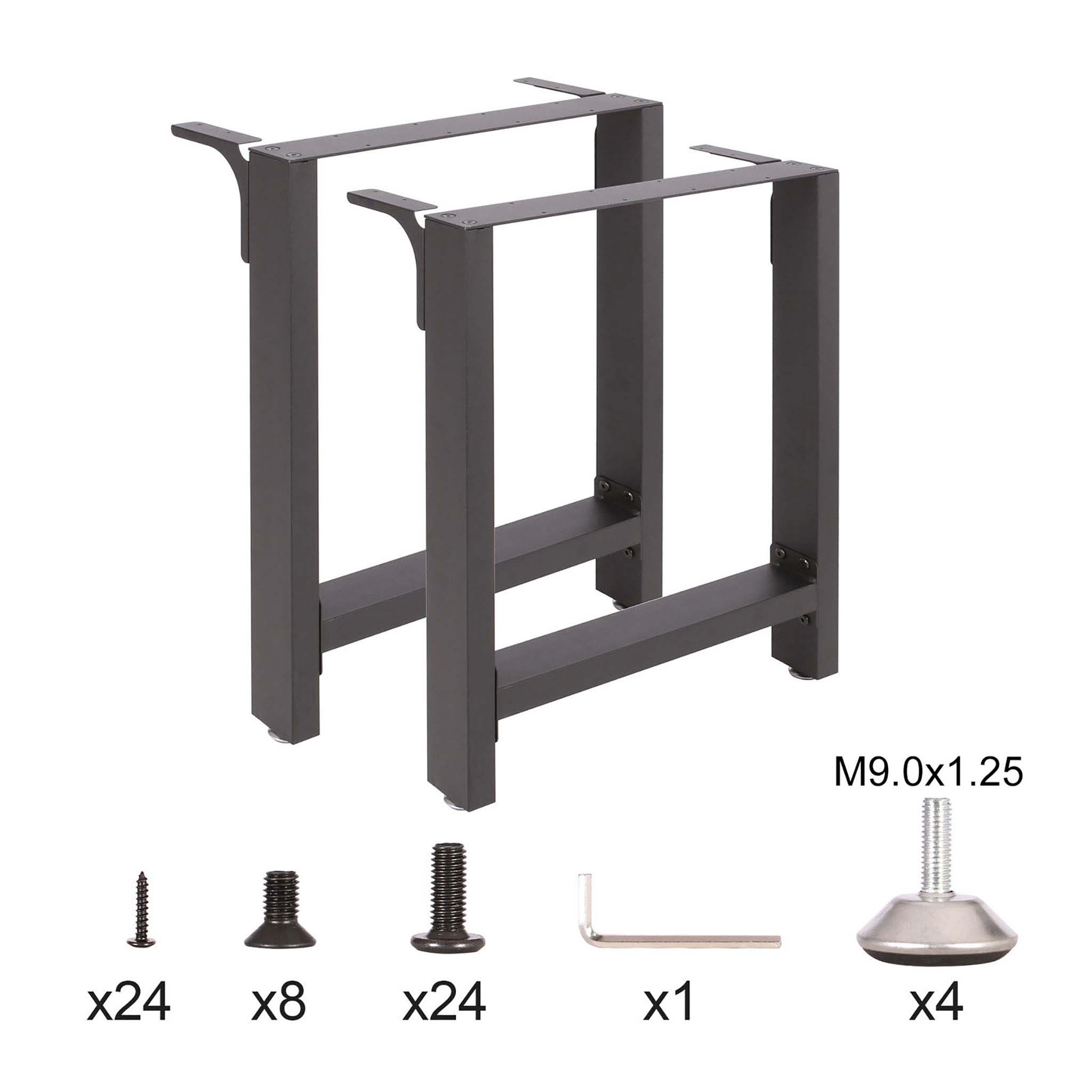 Base tavolo 90x72cm nero Telaio gambe tavoli