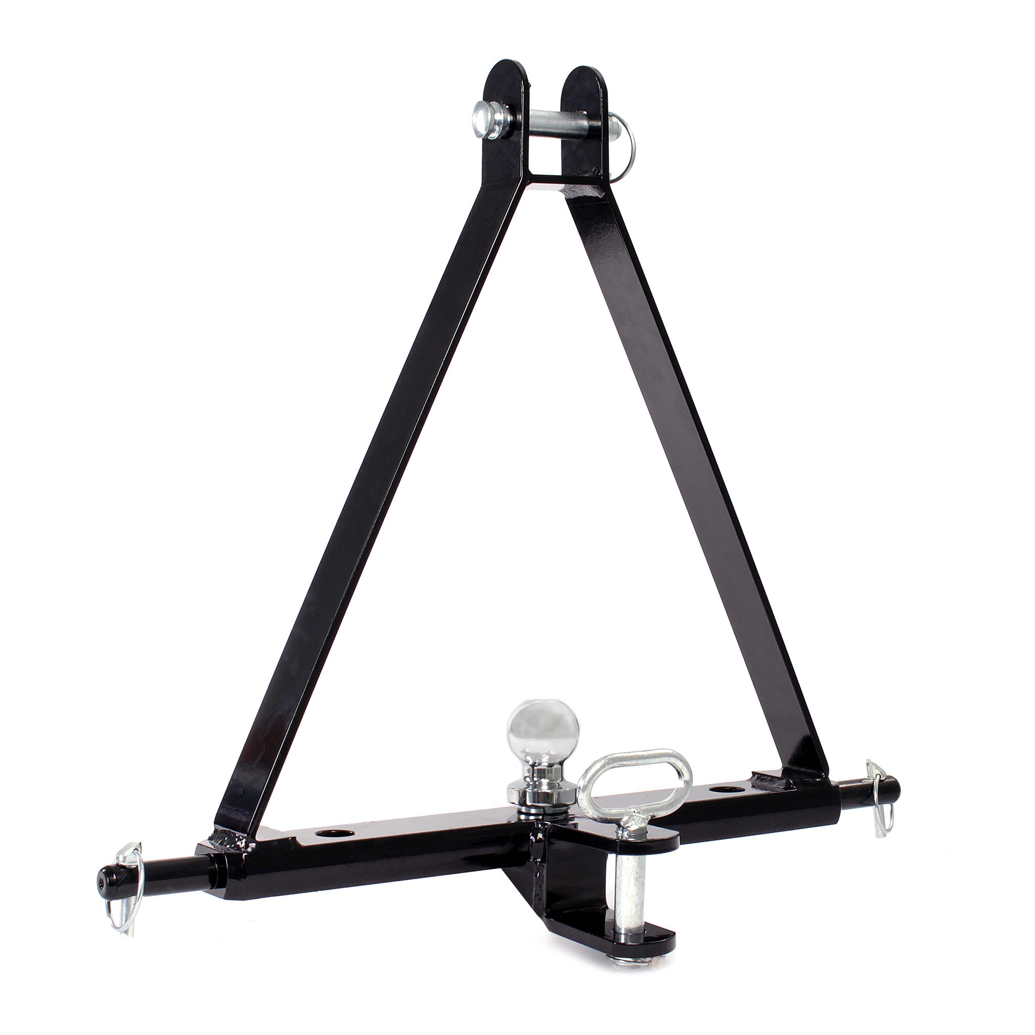 Wiltec Triangle d'attelage 610 mm Barre Remorquage Agricole Rail  triangulaire Cat. 1 Anti-rotation