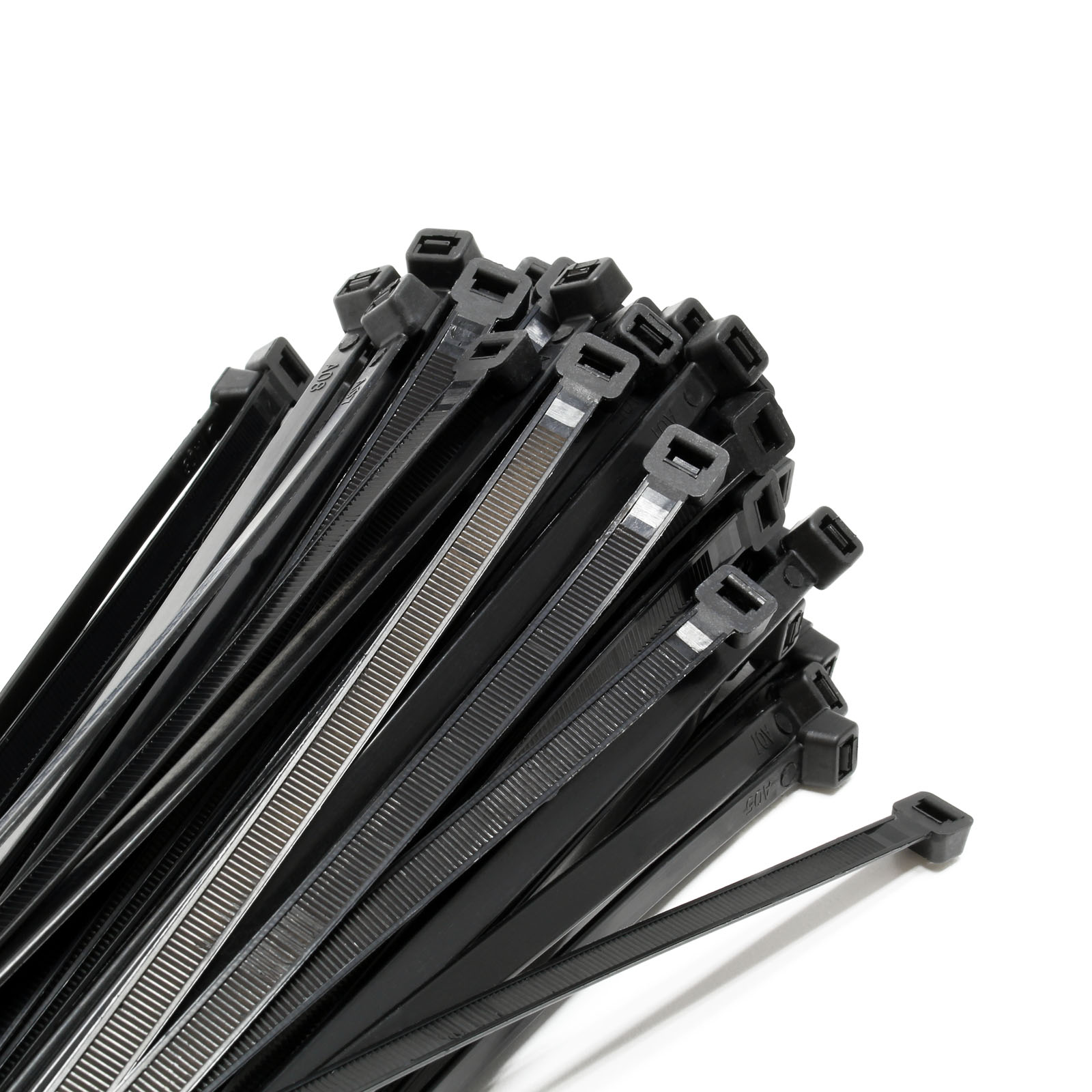 XINGO Lot de 100 serre-câbles longs Blanc 300 mm x 12 mm Résistance à la  traction 114 kg Résistant aux UV Grand serre-câbles pour la gestion des
