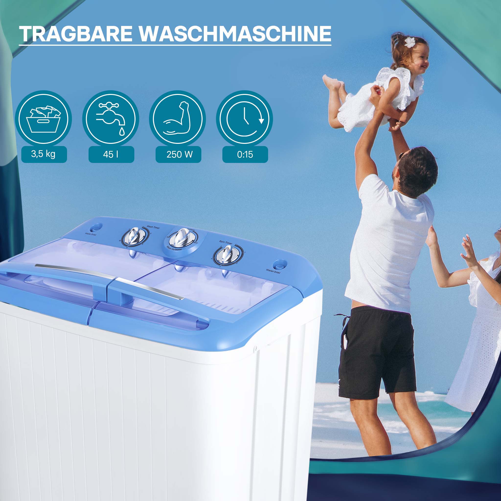 Acheter Machine à laver pliable, 8 litres