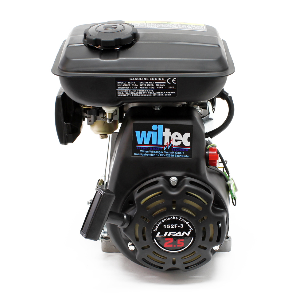 air-cooled single cylinder recoil start 2.45HP 0.5 15mm Wiltec LIFAN 152 petrol gasoline engine 1.8kW