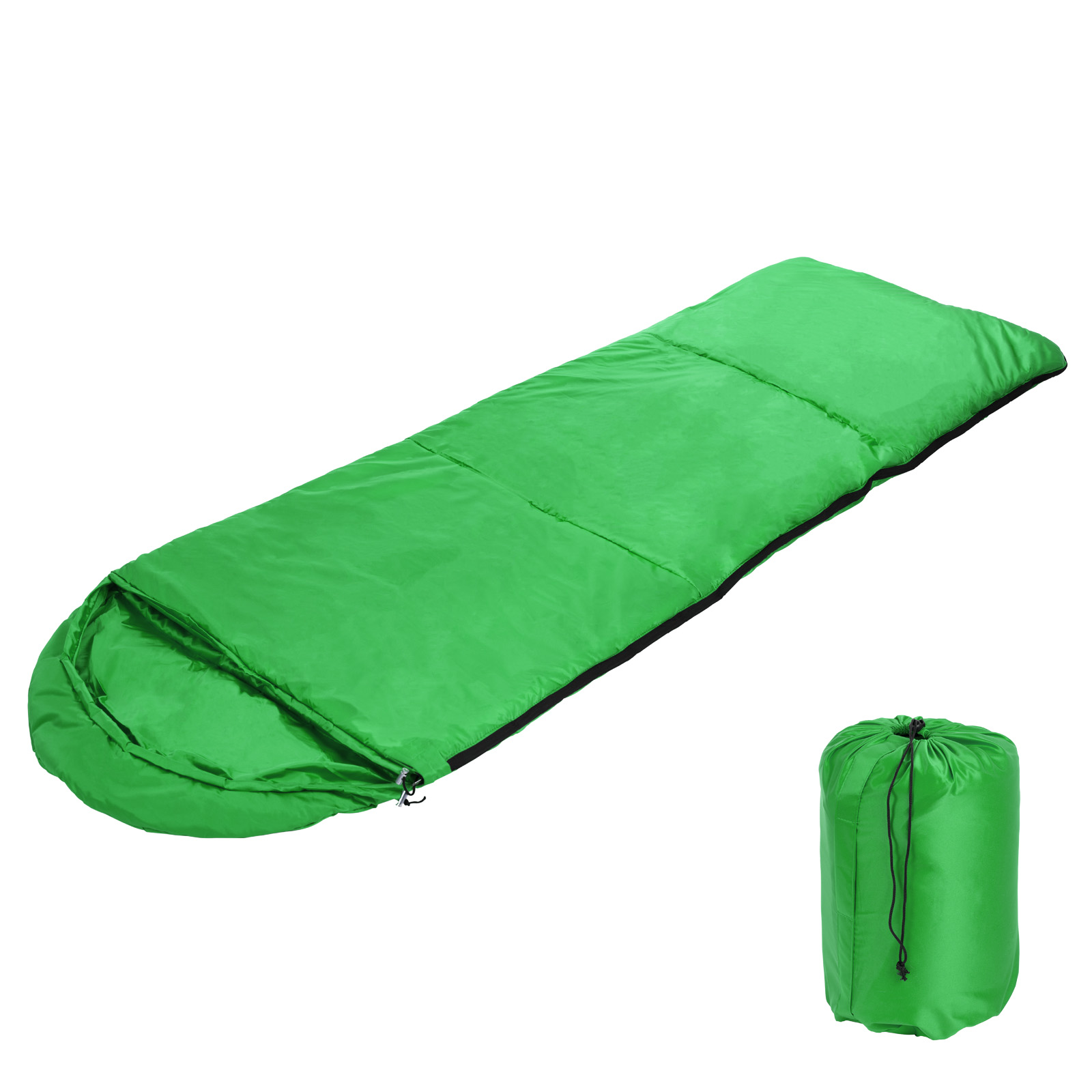 Toboli Schlafsack Grün 210x75cm Deckenschlafsack 950g aus Kunstfaser