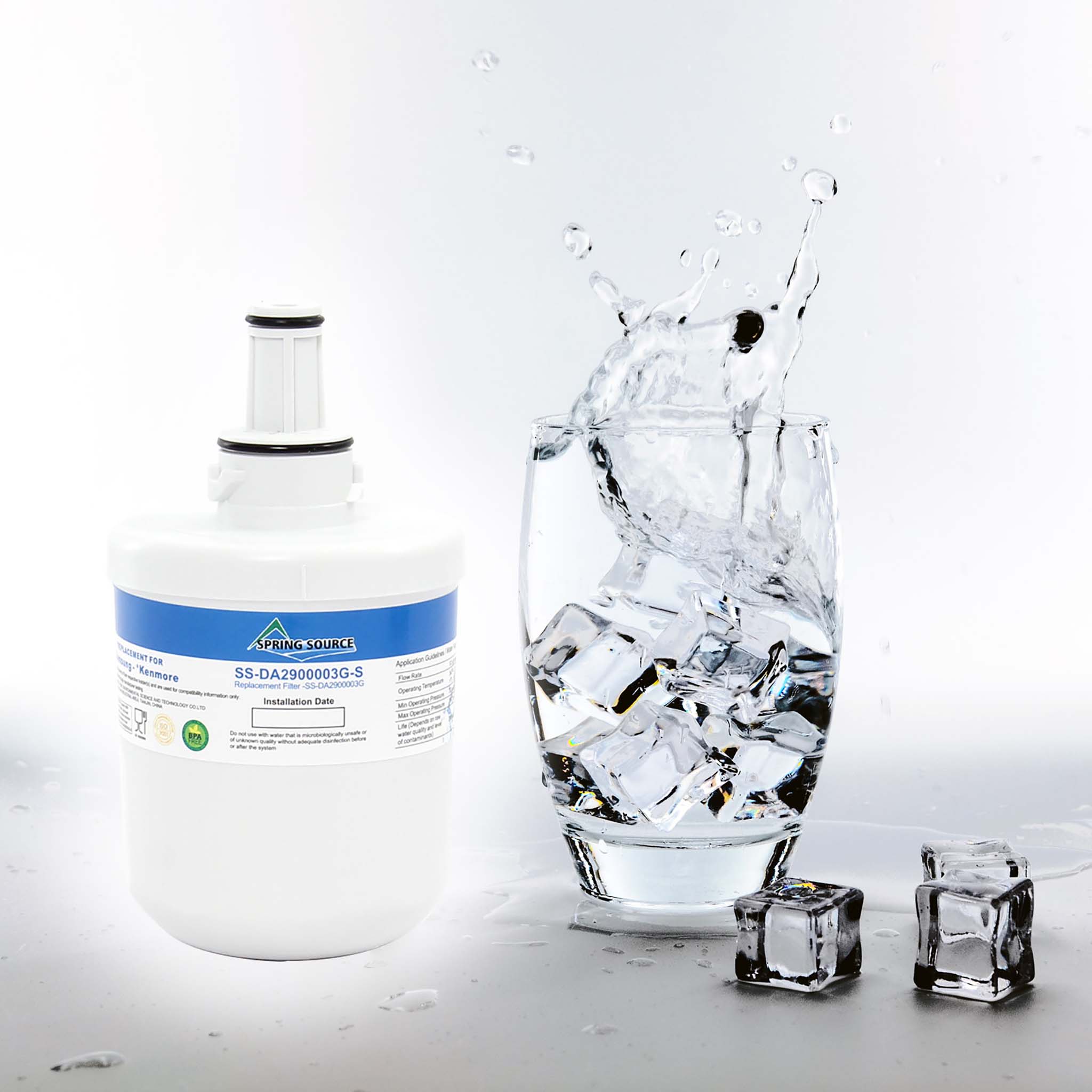 Wiltec 2x RWF1100A Kit Filtre eau rechange pour réfrigérateur Samsung