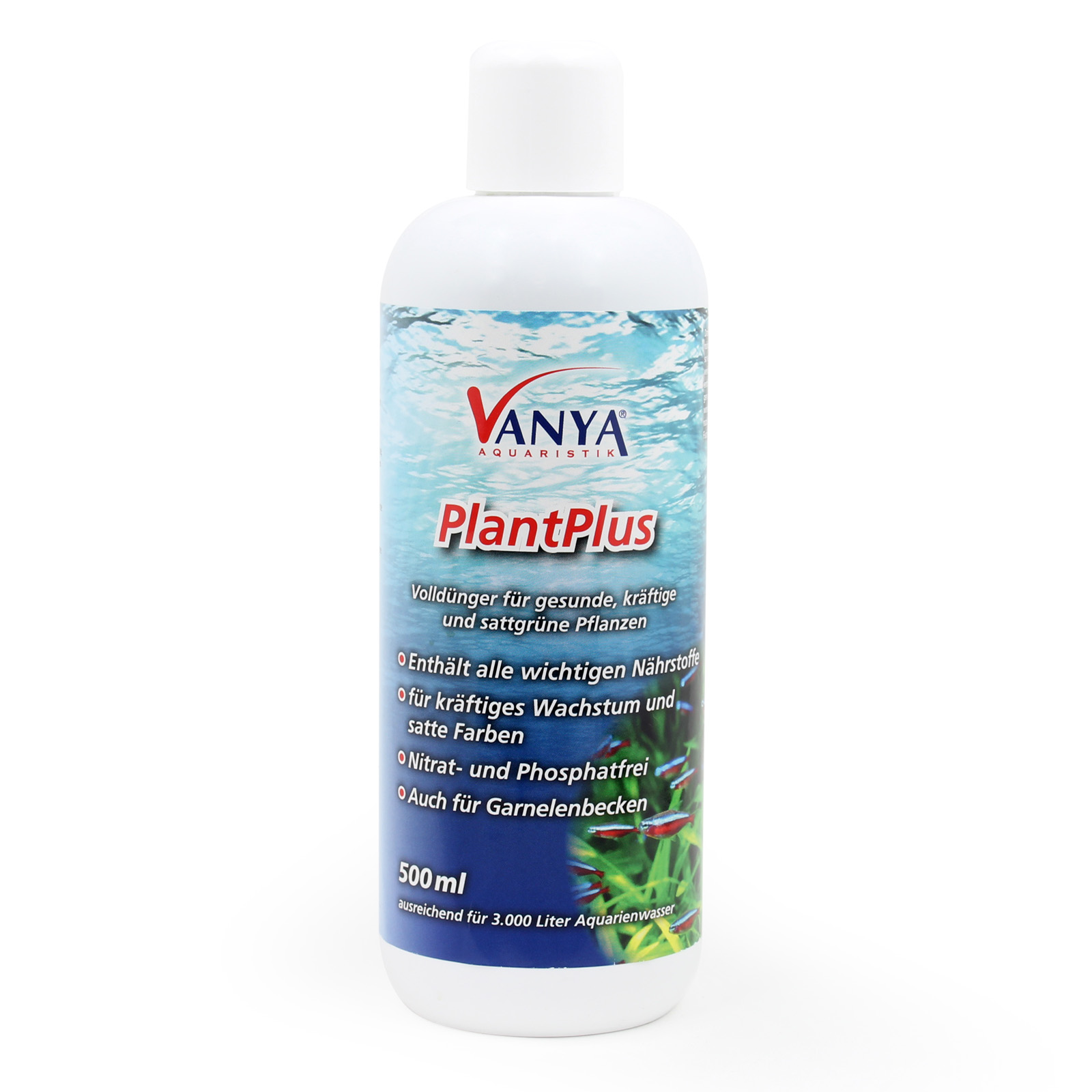 Vanya PlantPlus 500ml Pflanzendünger Aquarium fördert Wachstum & Farbe