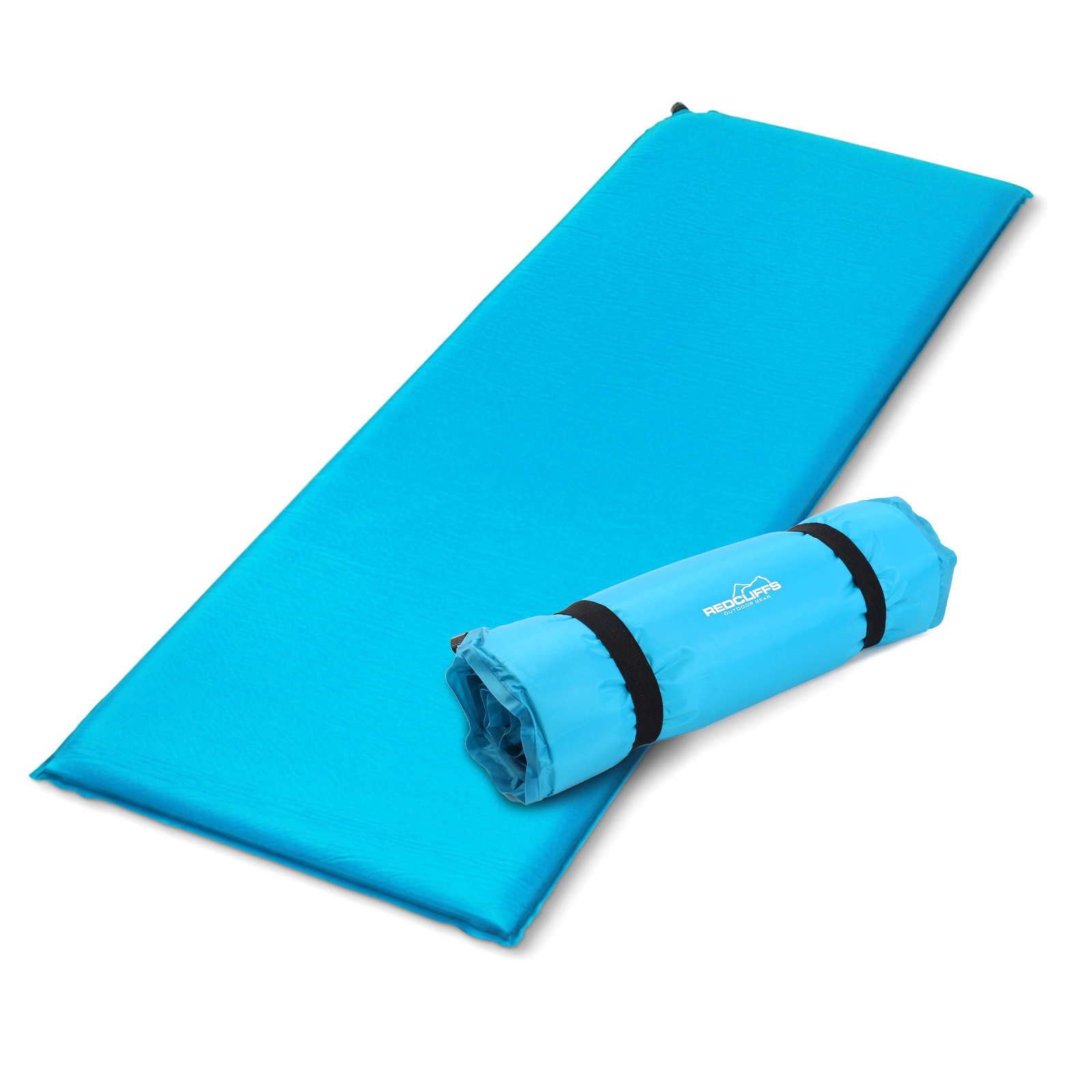 Toboli Isomatte selbstaufblasend 180x50x2,5cm Blau leicht für Camping