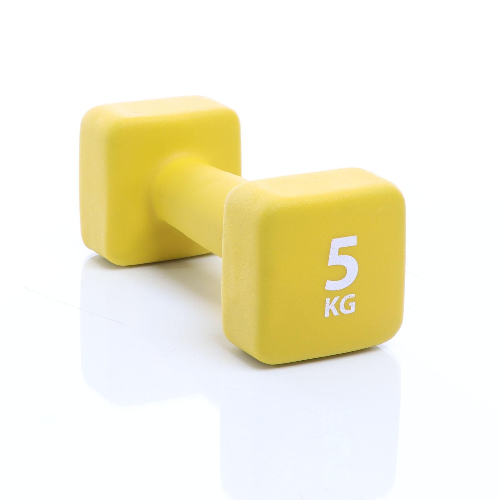LUXTRI Neopren Kurzhantel 5 kg gelb Hantel mit rutschfestem Griff