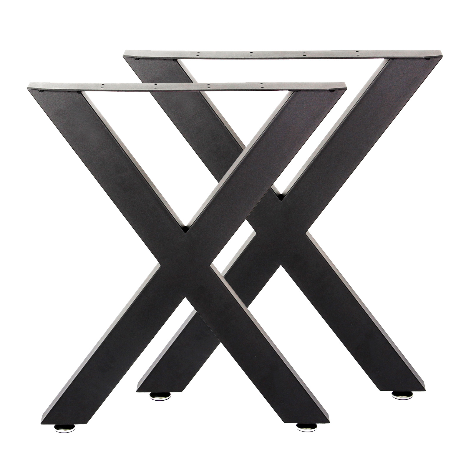 Tischkufen 72x60 cm pulverbeschichtet schwarz Tischgestell Tischbeine