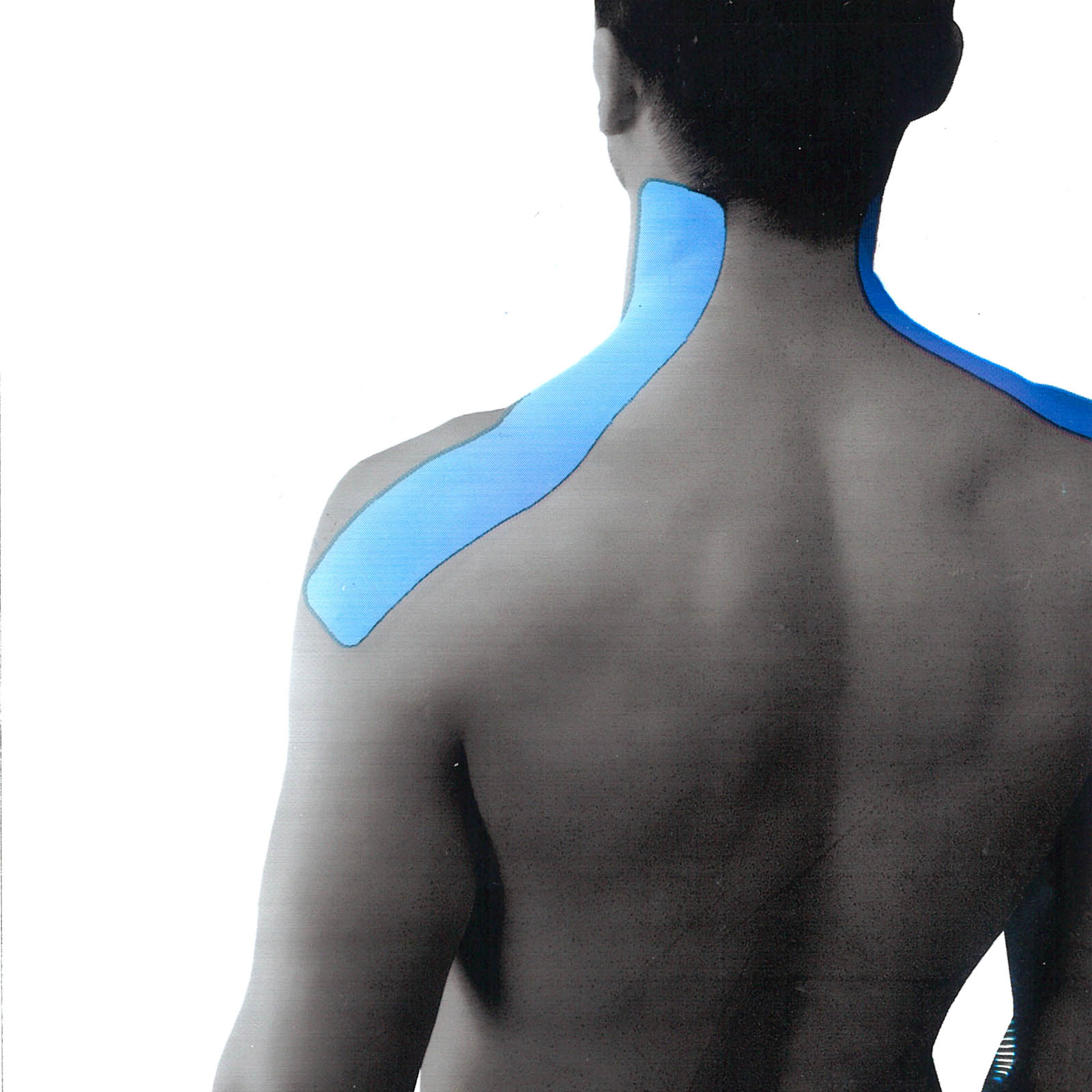 LUXTRI Kinesiologie-Tape 2 Streifen Precut für Schulter und Nacken