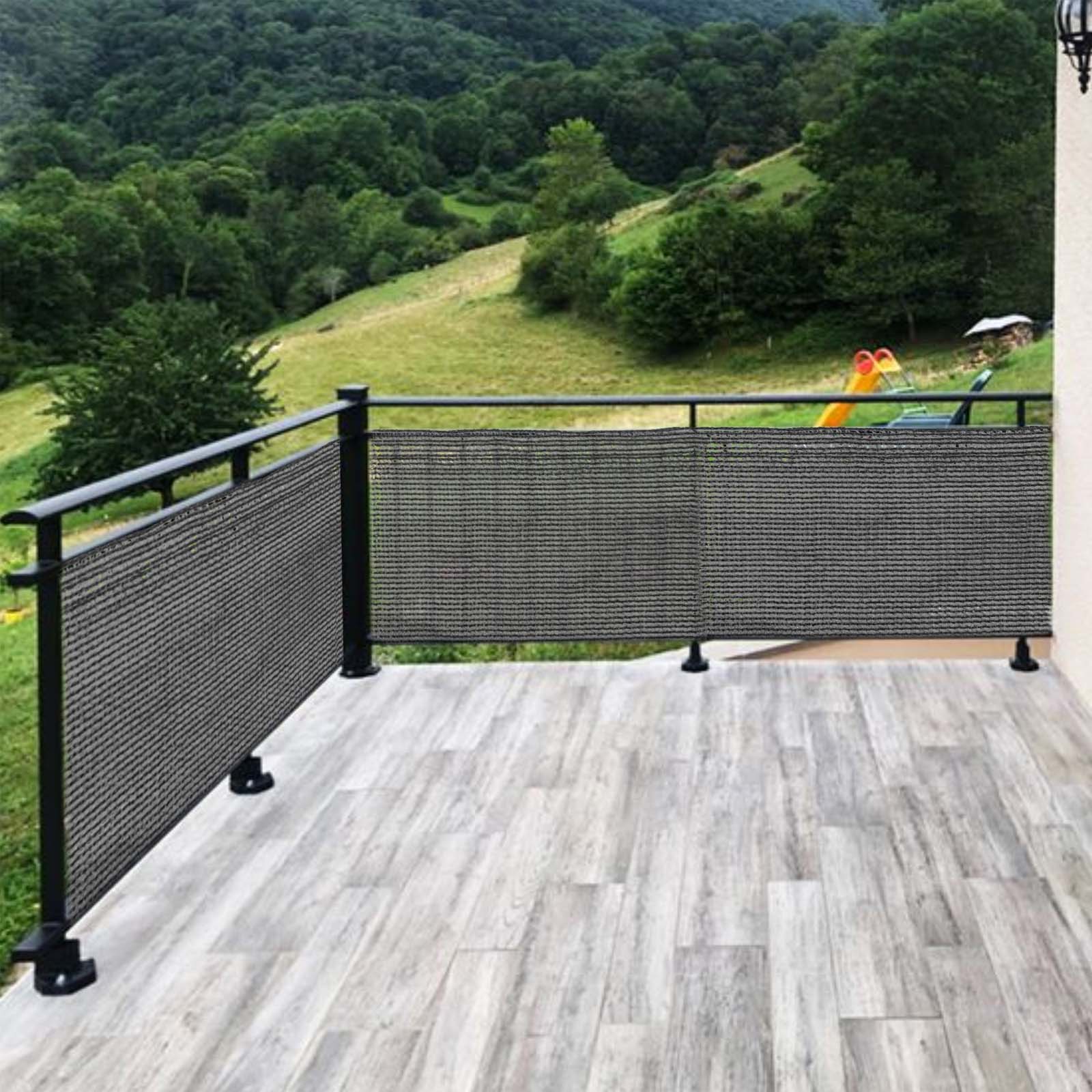 HDPE Zaunblende 1,2x10 m anthrazit Sichtschutz witterungsbeständig