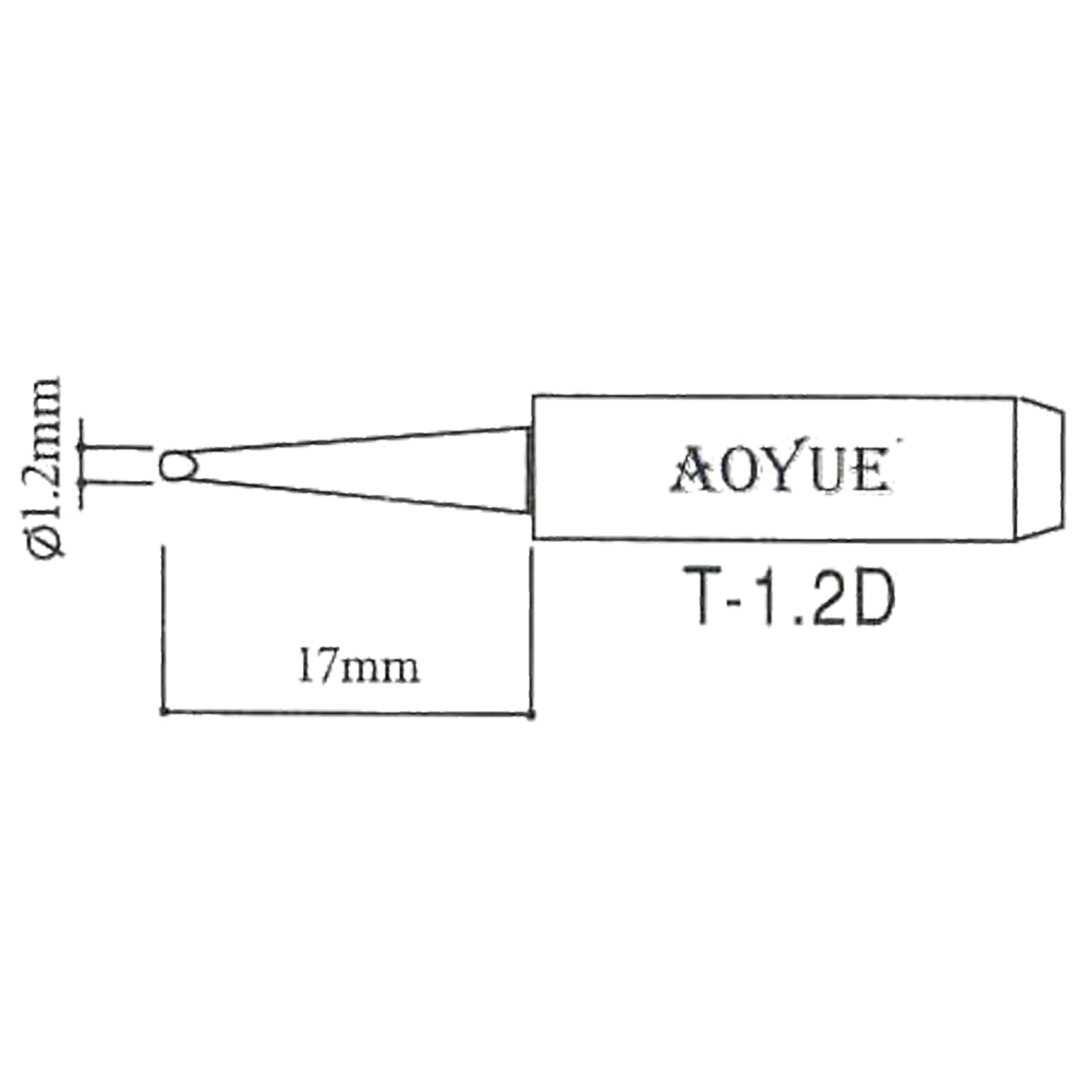 AOYUE T-1.2D Lötspitze für Lötkolben Ø1.2x0.7mm