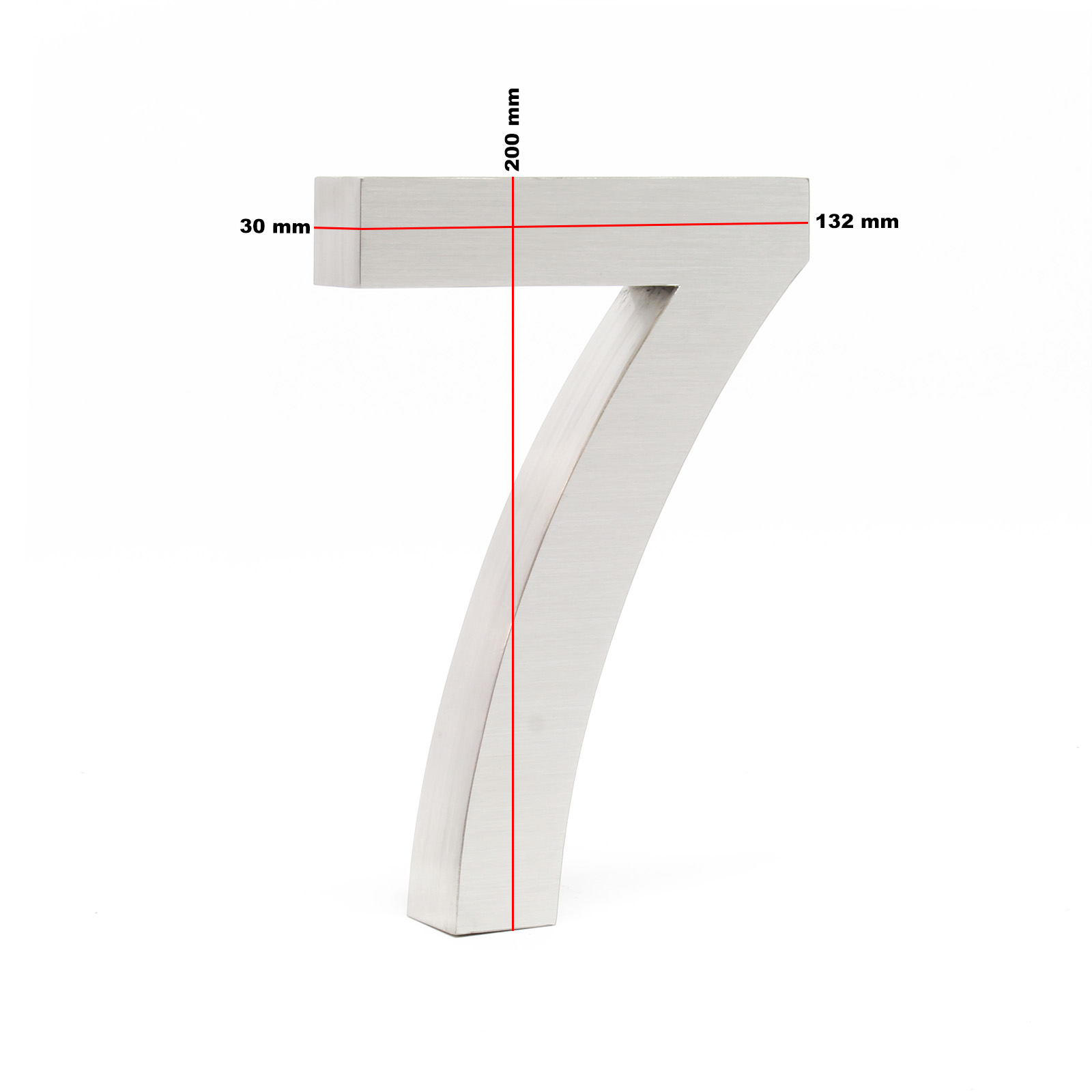 Plaque Numéro Maison Moderne 3D Acier fin Résistant intempérie 12cm