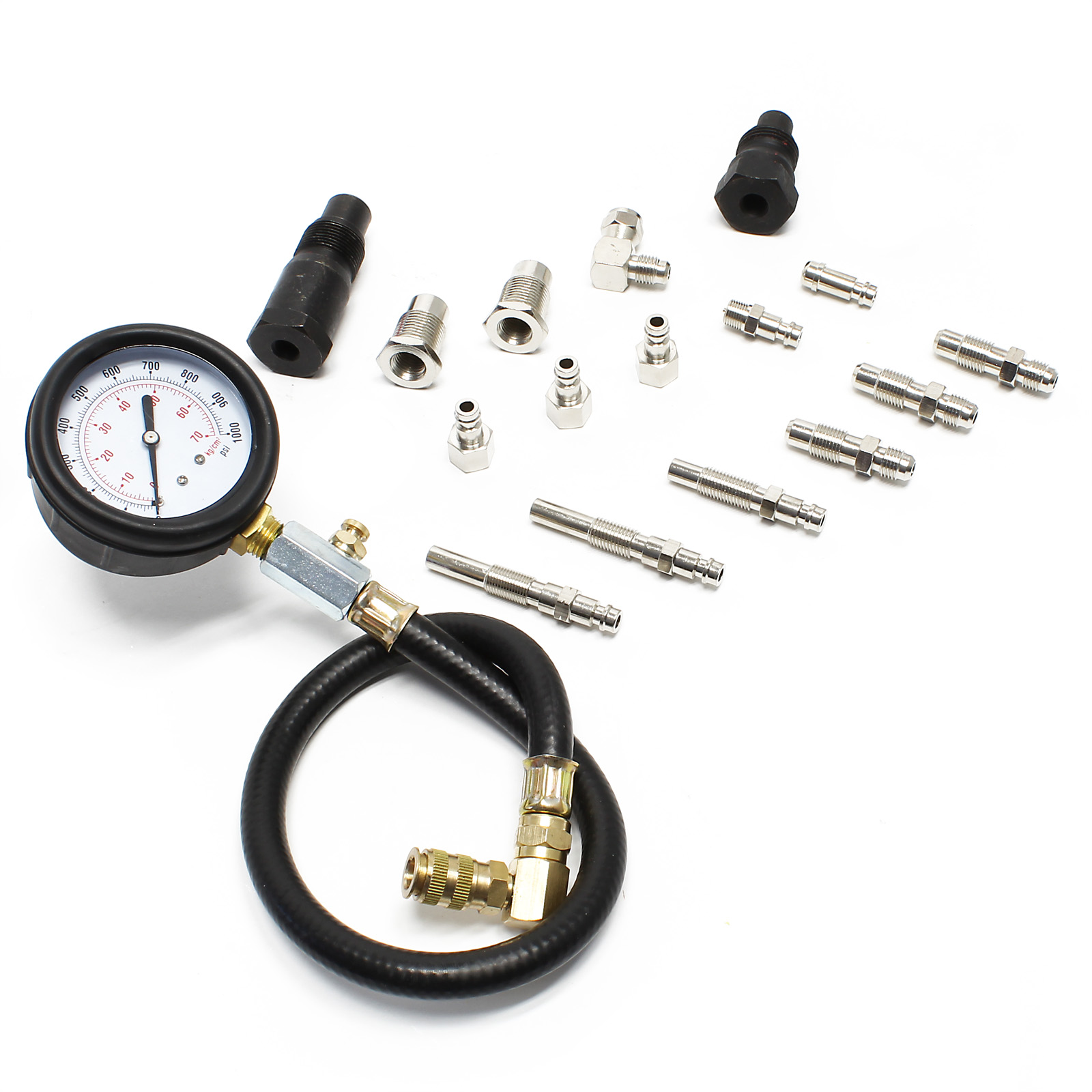 17 Stücke Diesel TDI CDI Motorkompressionstester Diagnose Test Manometer Kit für Auto Traktor Kompressionstester