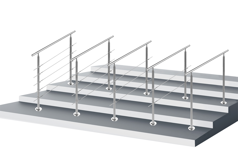 Balaustra per scale in acciaio inox corrimano balaustra guardrail