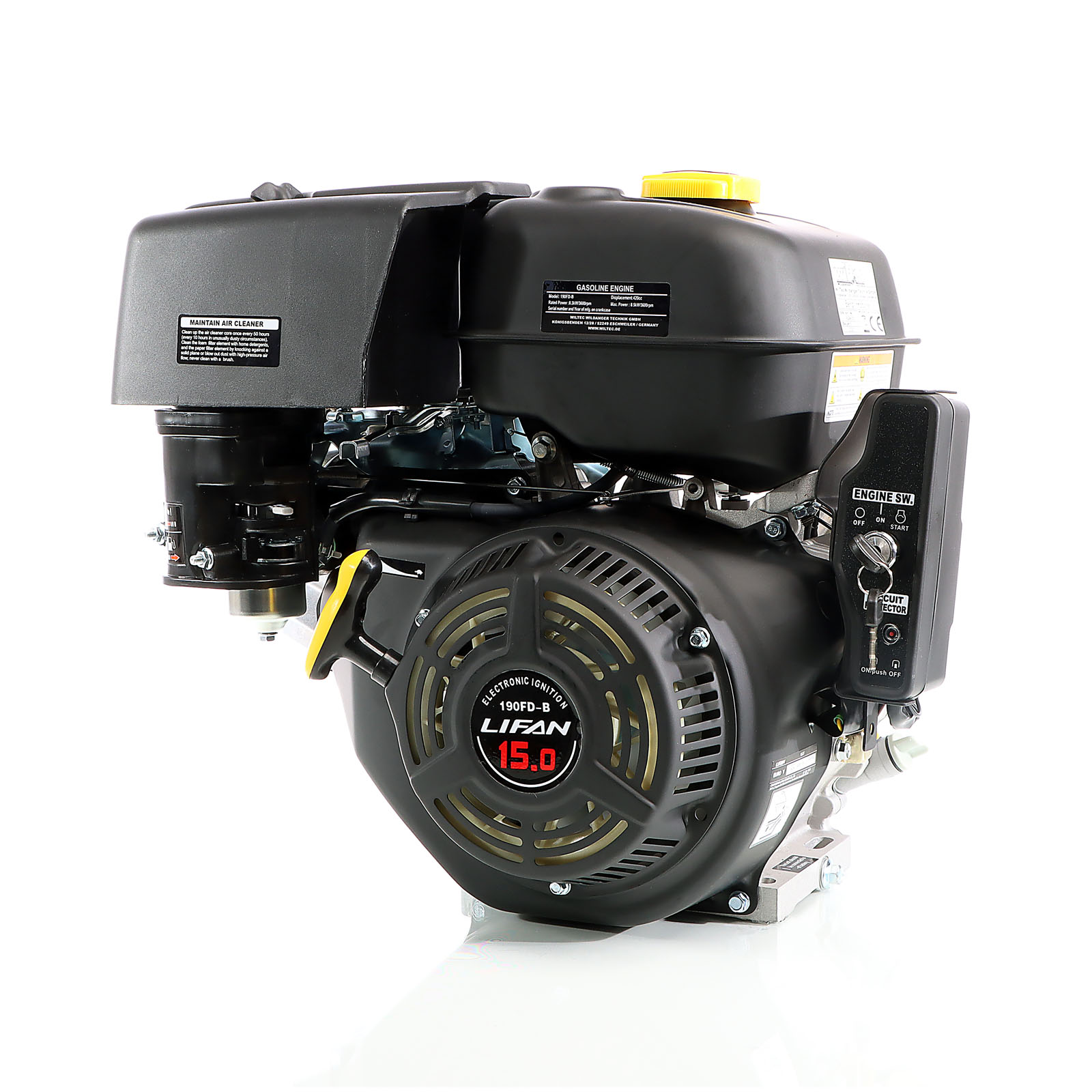 LIFAN 190 Benzinmotor 10kW (15PS) 25mm mit E-Start Kartmotor