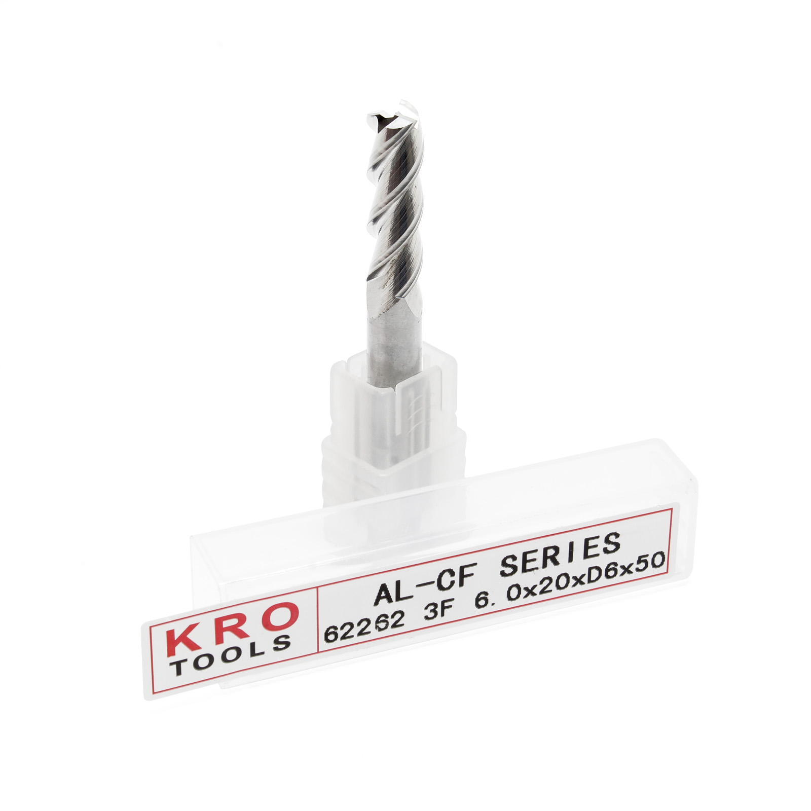 KRO Fraise à queue 3 dents Usinage Ø6mm L20mm Acier tungstène CN