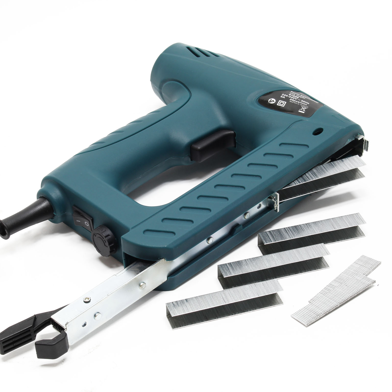 Geavanceerd smal Renovatie Electric Stapler/Nail Gun incl. 400 Nails and 100 Staples
