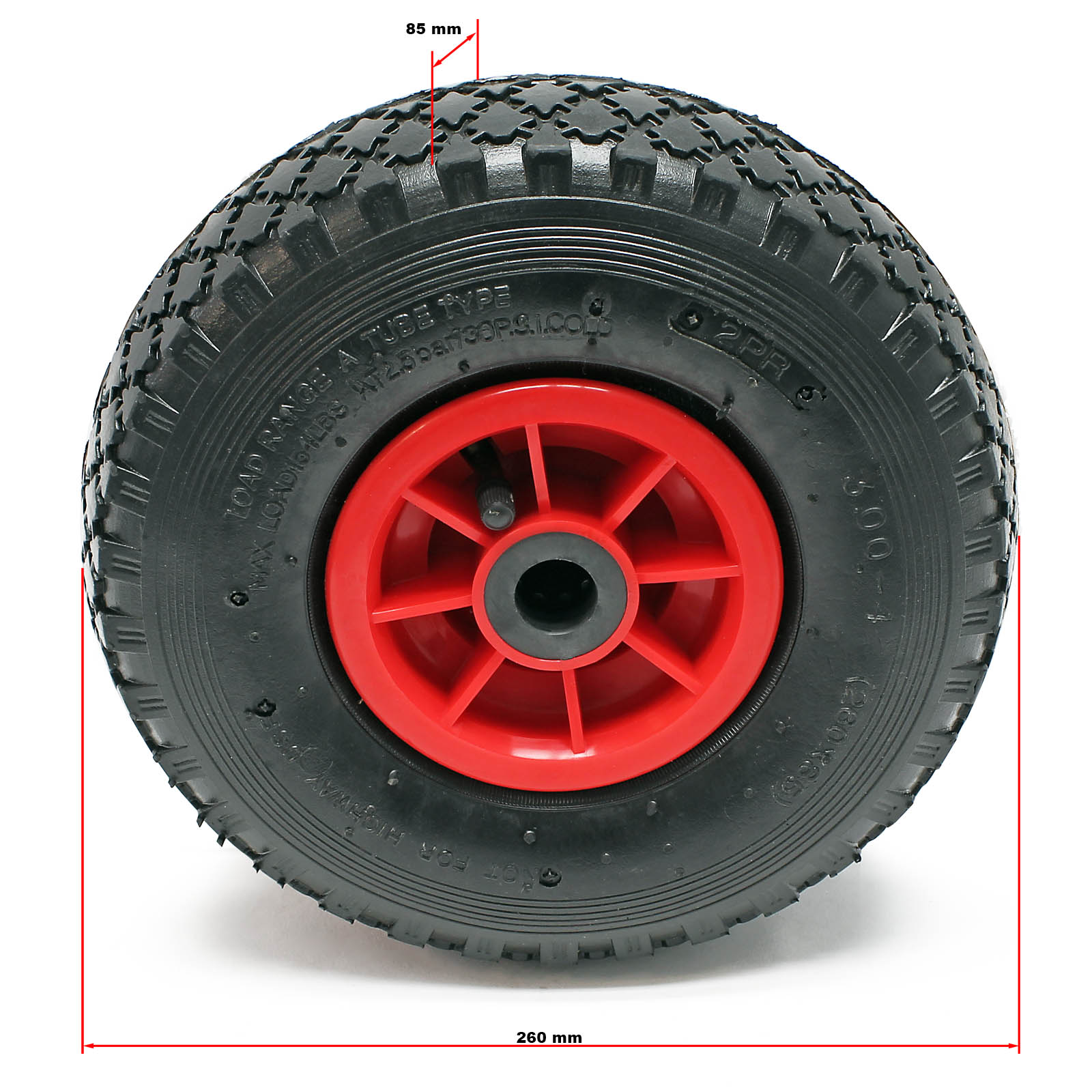 4x Replacement Hose 3.00-4 for Tyres 260mm Wheelbarrow Sack Cart Gokart 