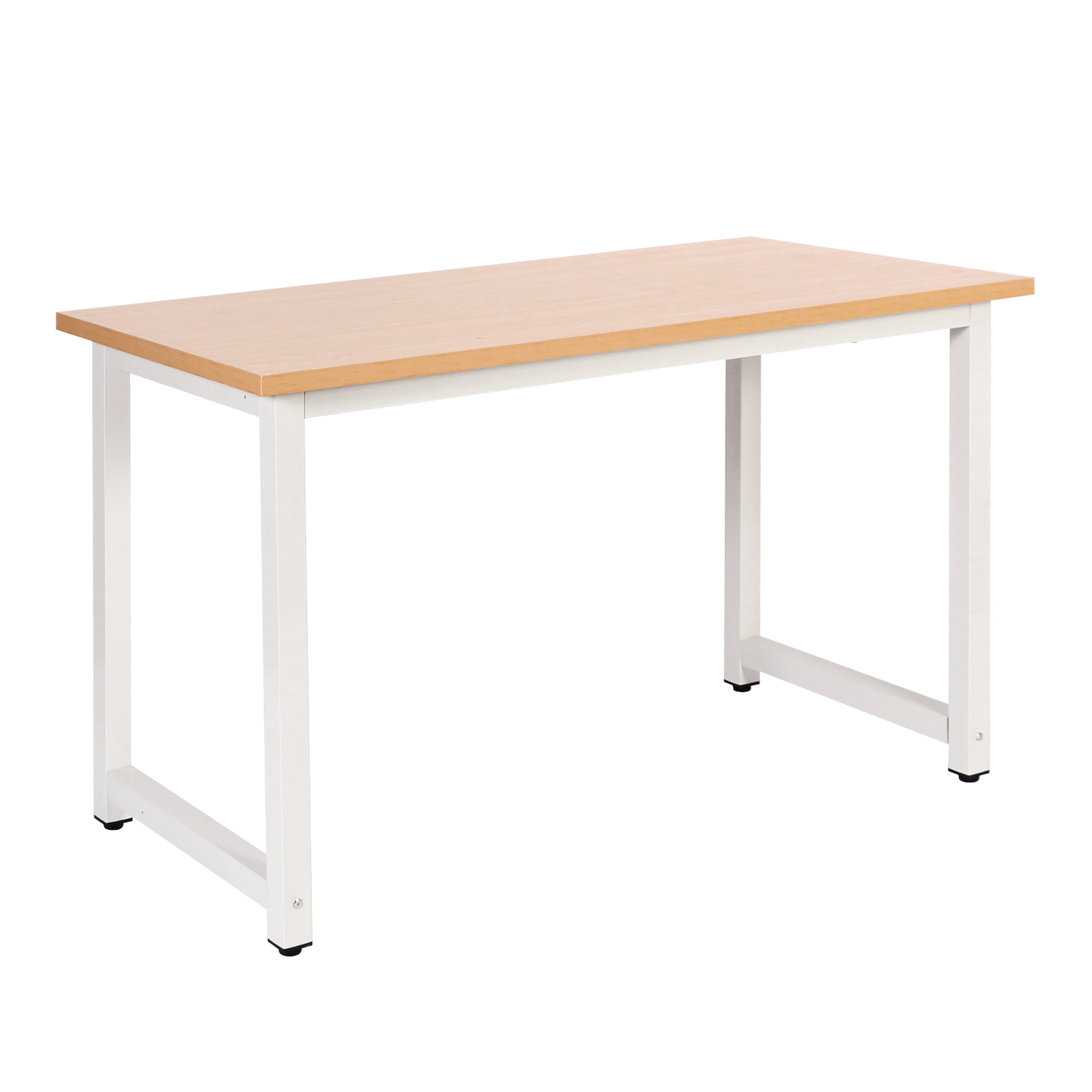 Schreibtisch 120x60x74cm Braun Computertisch Tisch Metalltisch