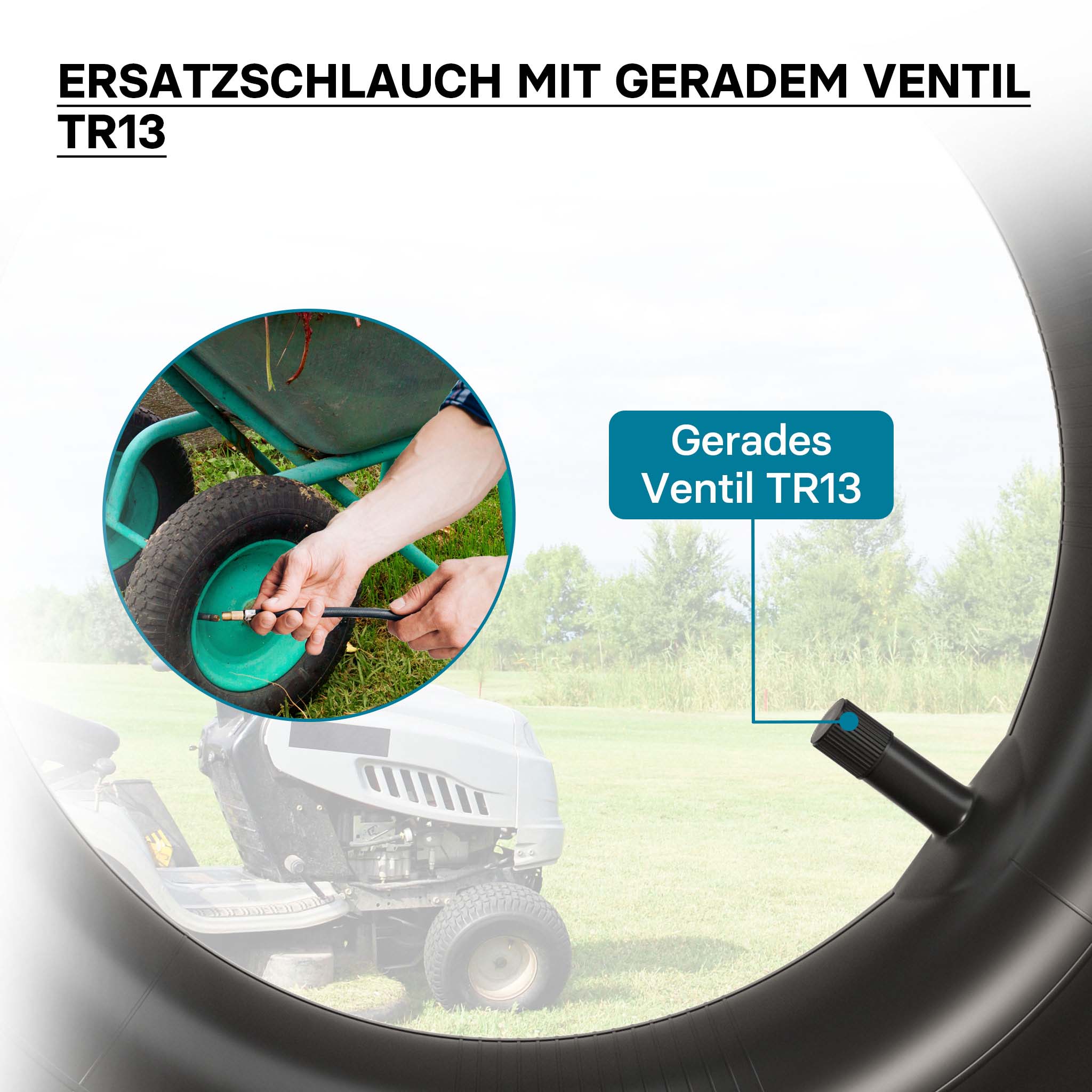 SET Reifen+Schlauch 400x100 4.80/4.00-8 Rillen Profil PR4-Lagen