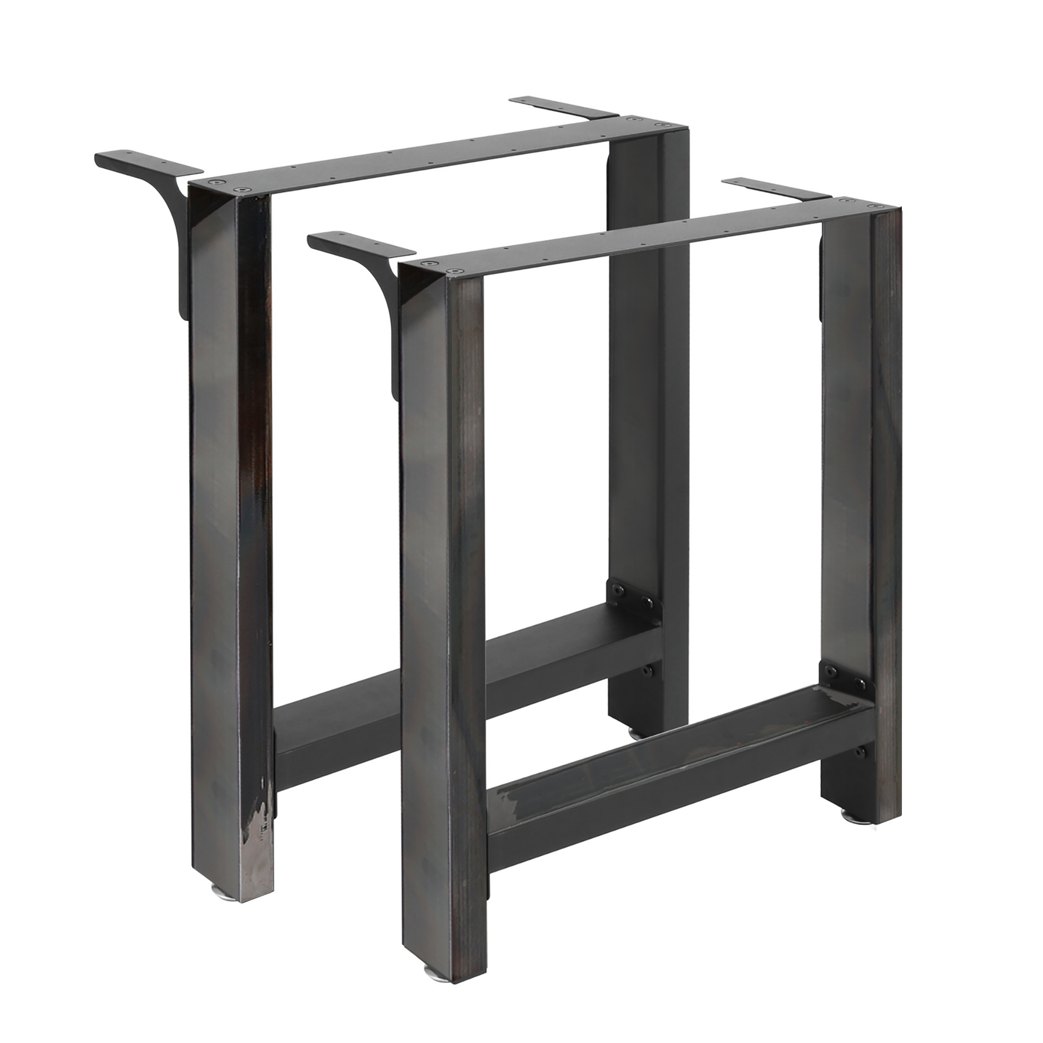 Tischkufen Tischgestell 60x72 cm Stahl klarlackbeschichtet