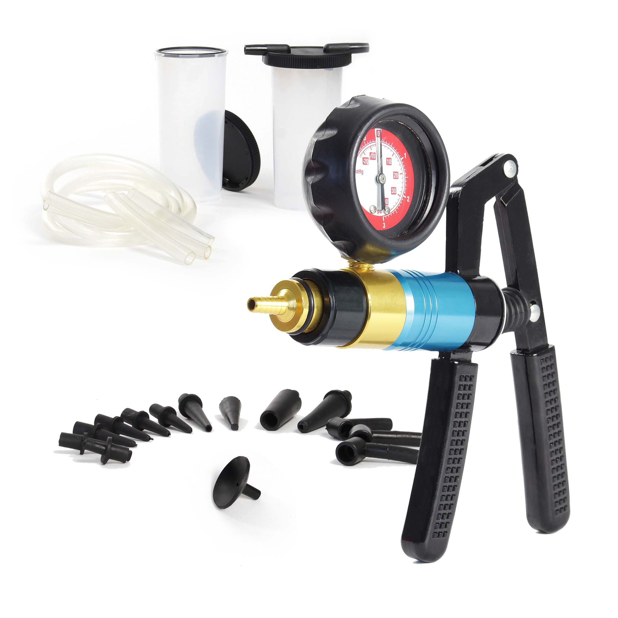 XPOtool Kit de pompe à vide et à pression Purgeur de freins manuel Testeur pour  surpression et vide