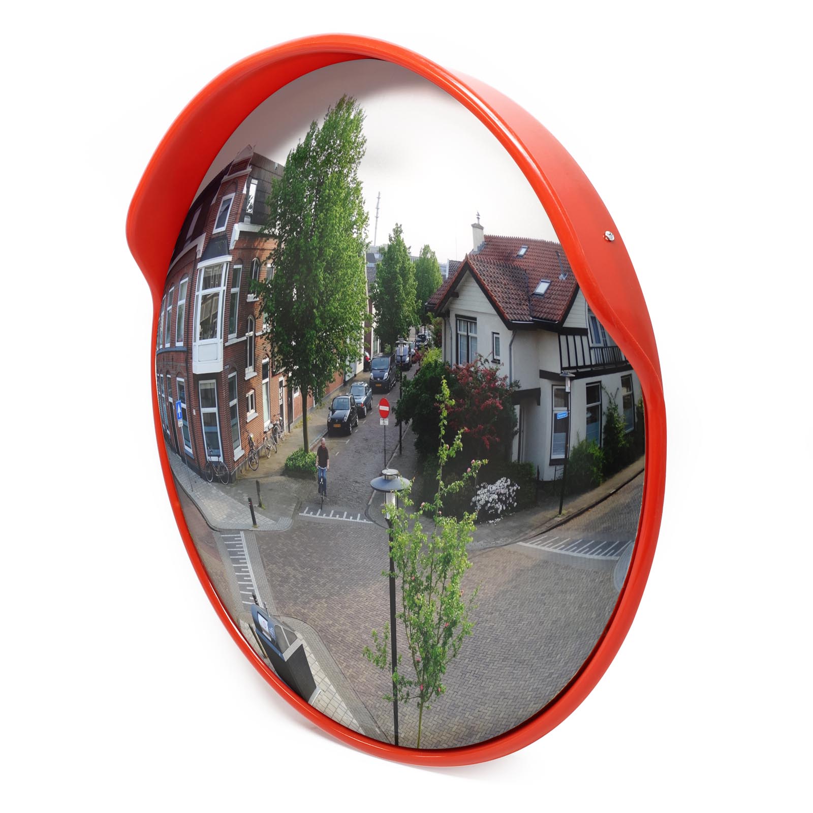 Miroir de sécurité convexe rond Ø 40cm à champ de vision 7 mètres - CROP