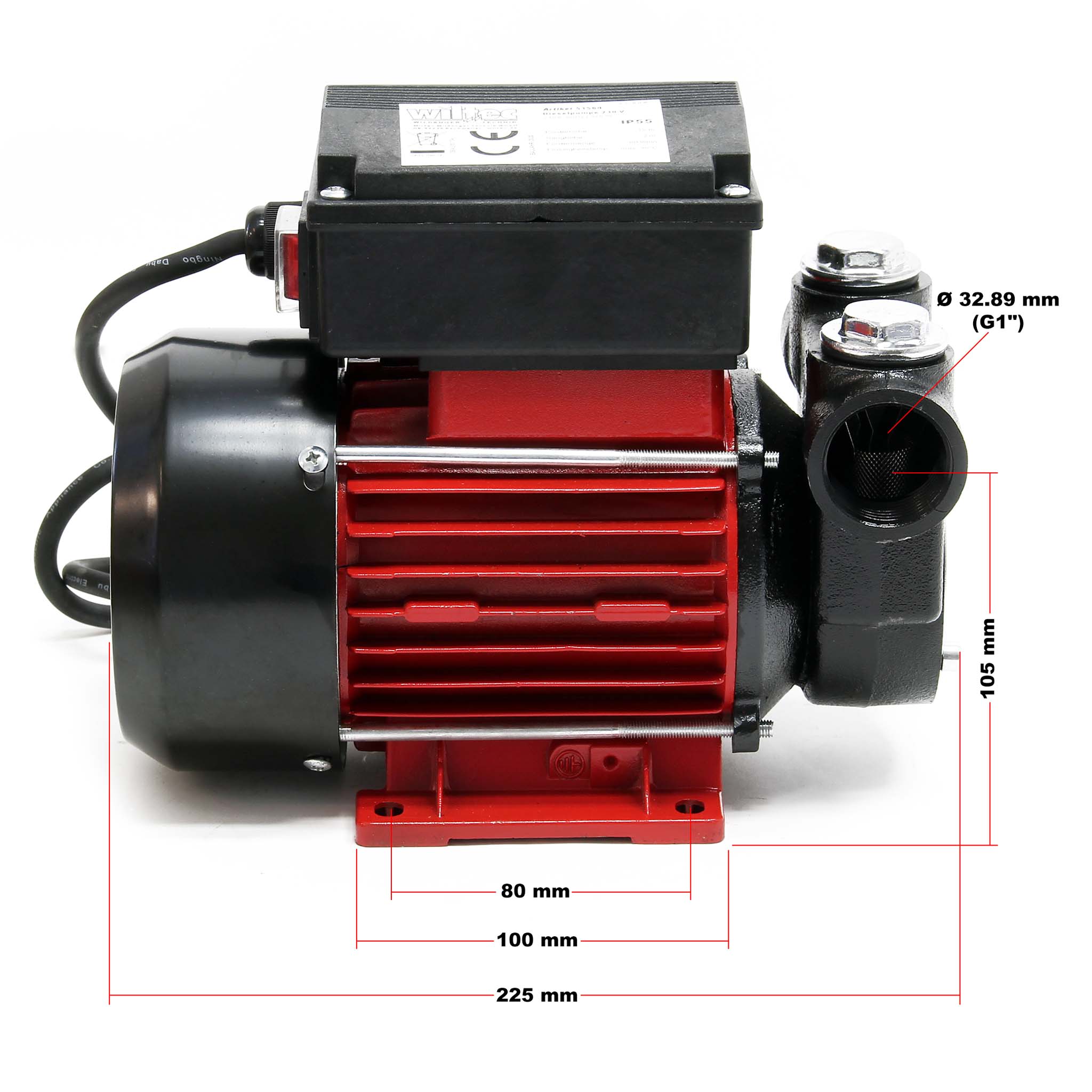 Mucola Ölabsaugpumpe 60L/min Heizölpumpe Dieselpumpe Selbstansaugend  Ölabsaugpumpe 230V (Stück), Selbstansaugend