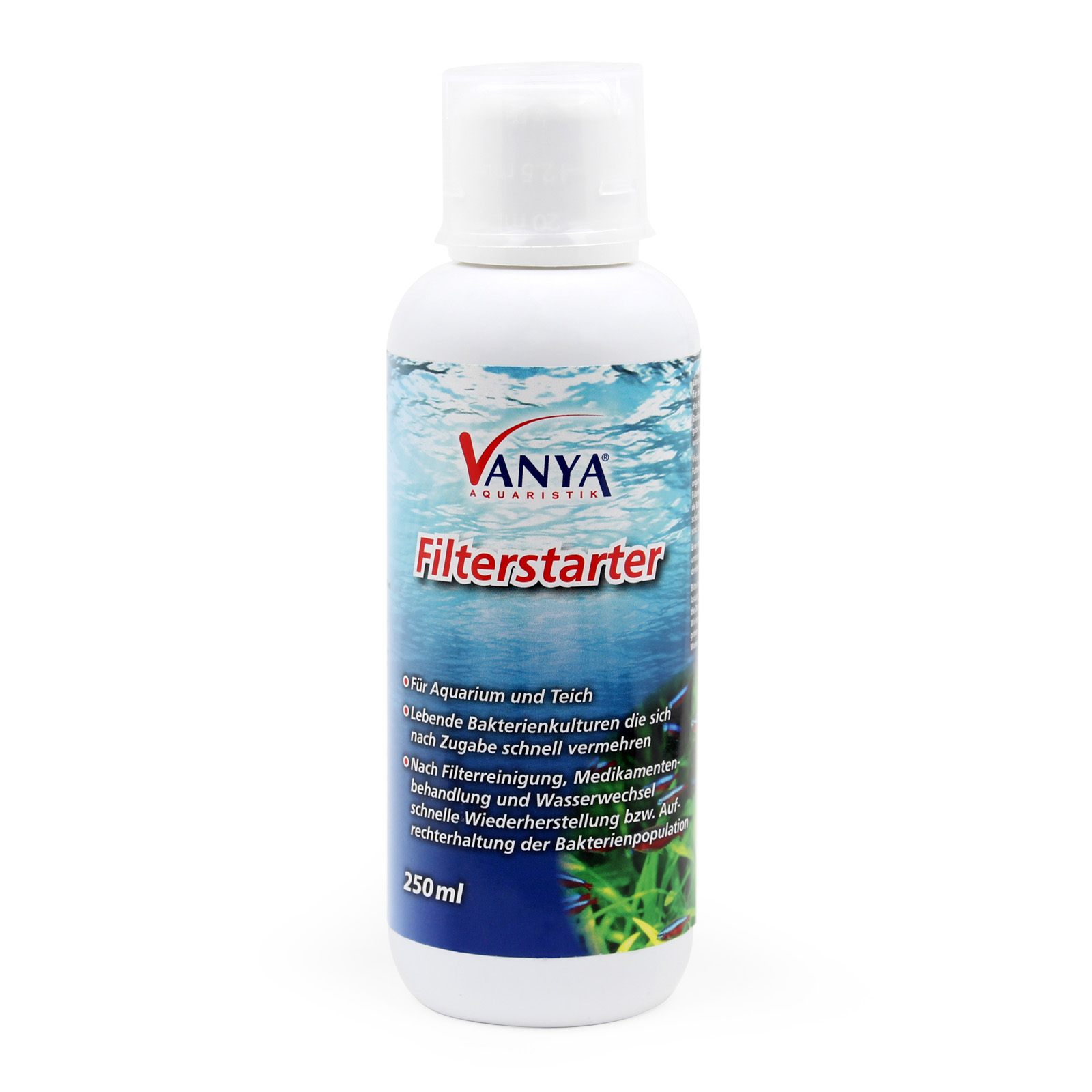 Vanya Filterstarter 250ml Biostarter Filterbakterien Süßwasser