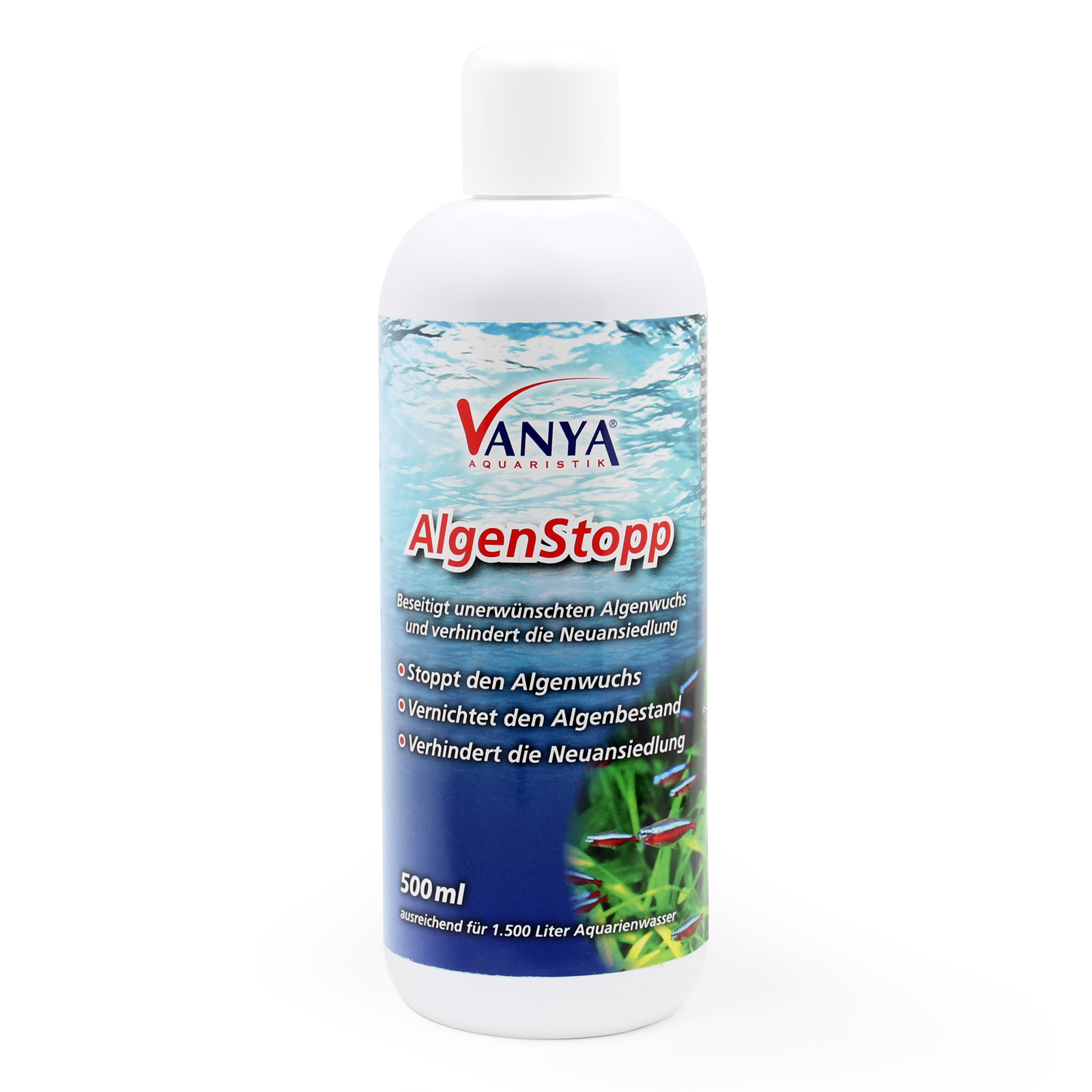 Vanya AlgenStopp 500ml Algenbekämpfung Aquarium algenfrei Algizid