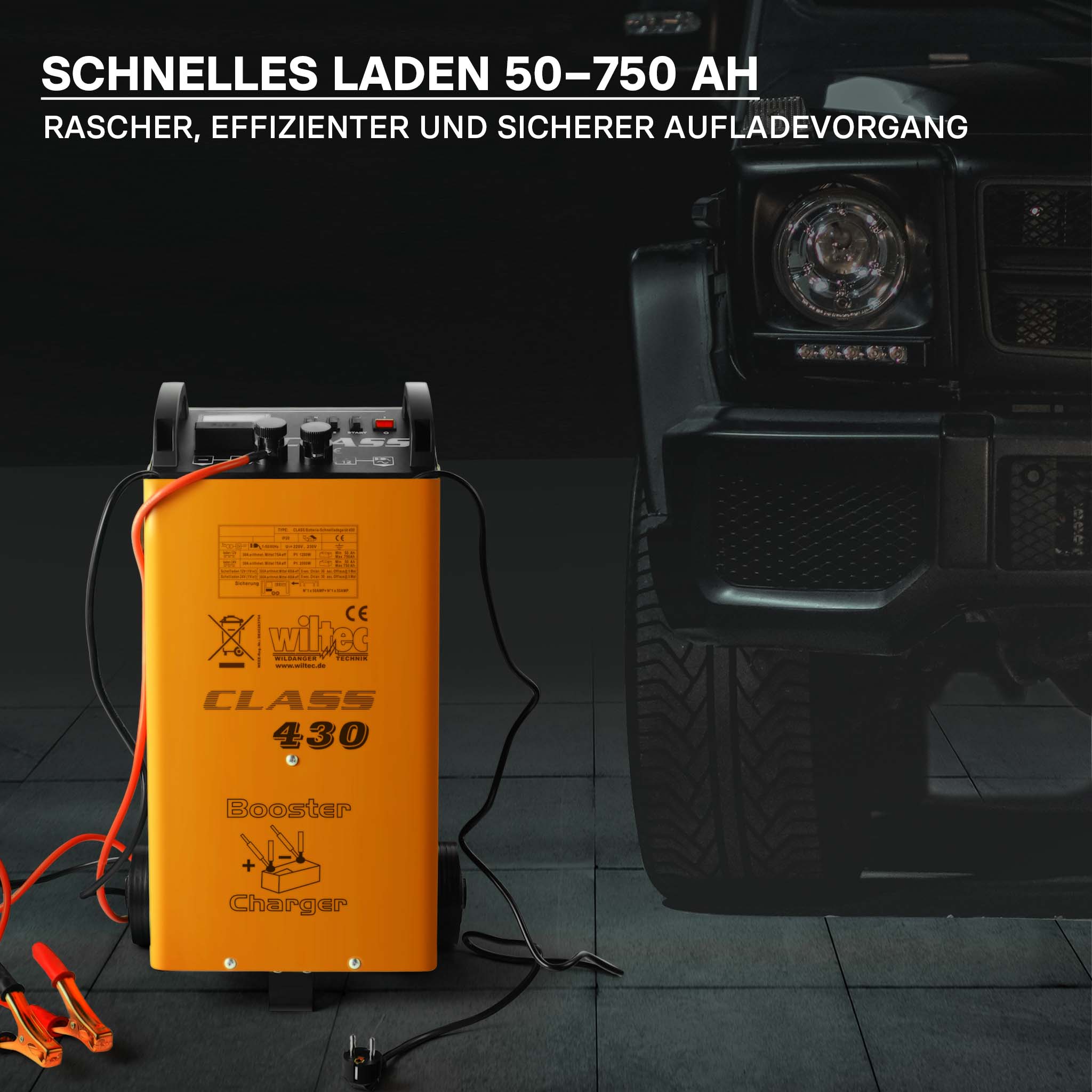 KFZ Starthilfe Batterieladegerät 400, 12V 24V BOOSTER Ladegerät, Wohnw