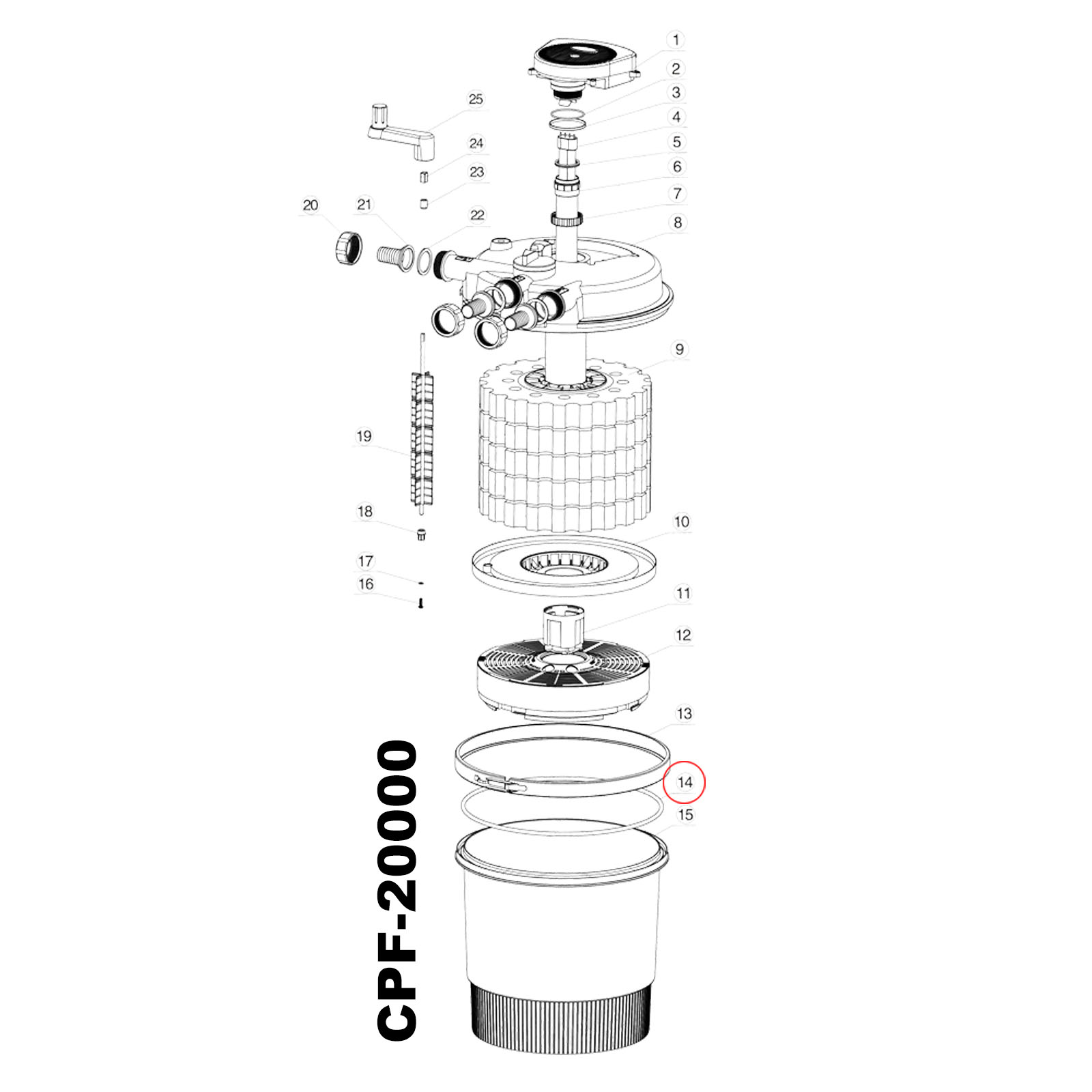 SunSun CPF-20000/50000 Druckteichfilter Ersatzteil O-Ring 3 421x7,5mm Filter 