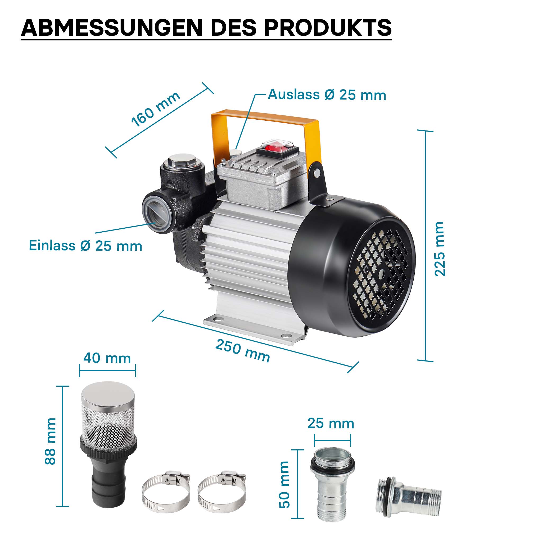 Bio Dieselpumpe Heizölpumpe selbstansaugend 230V/550W 50l/min