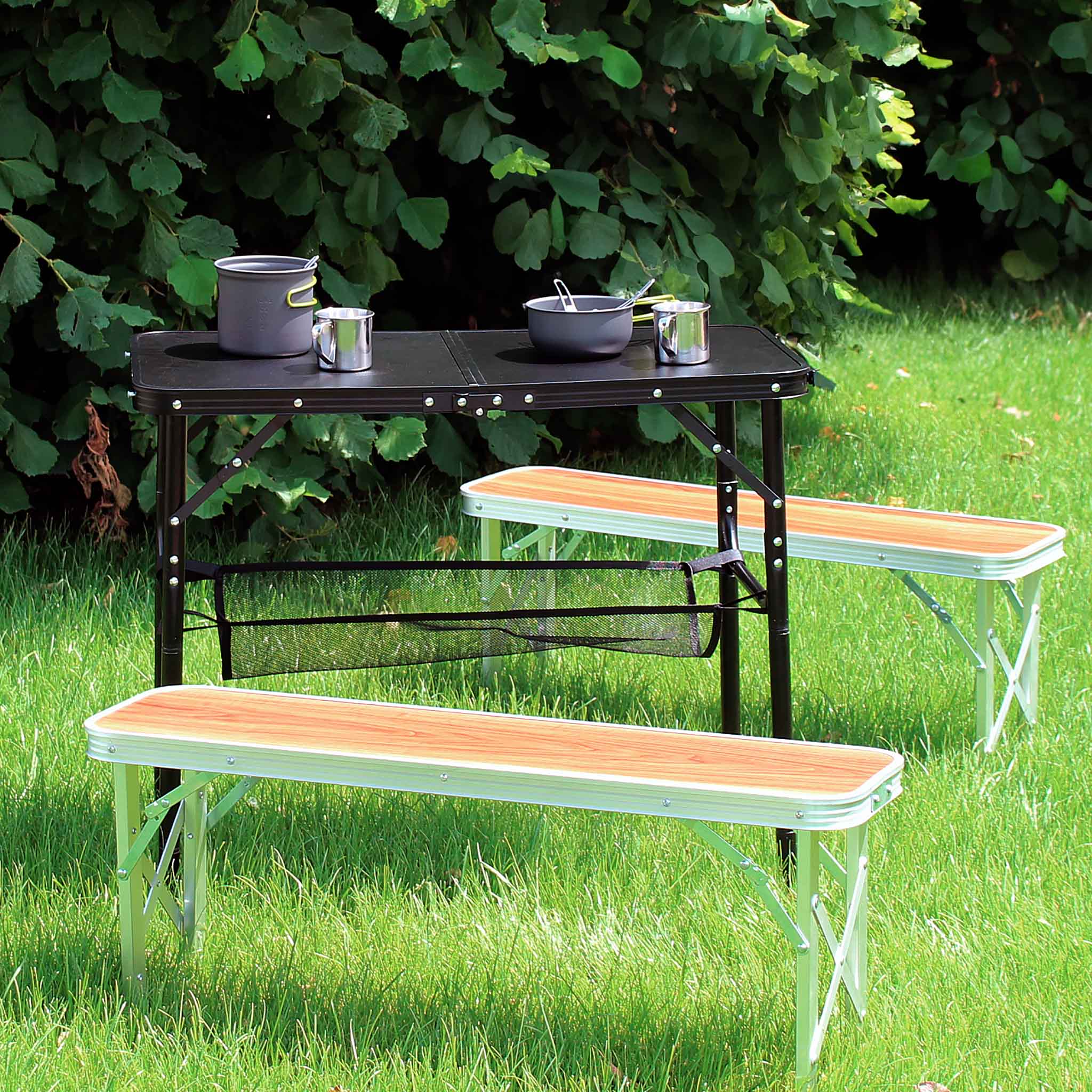 Sans Marque Table valise Camping et pique-nique - Aluminium